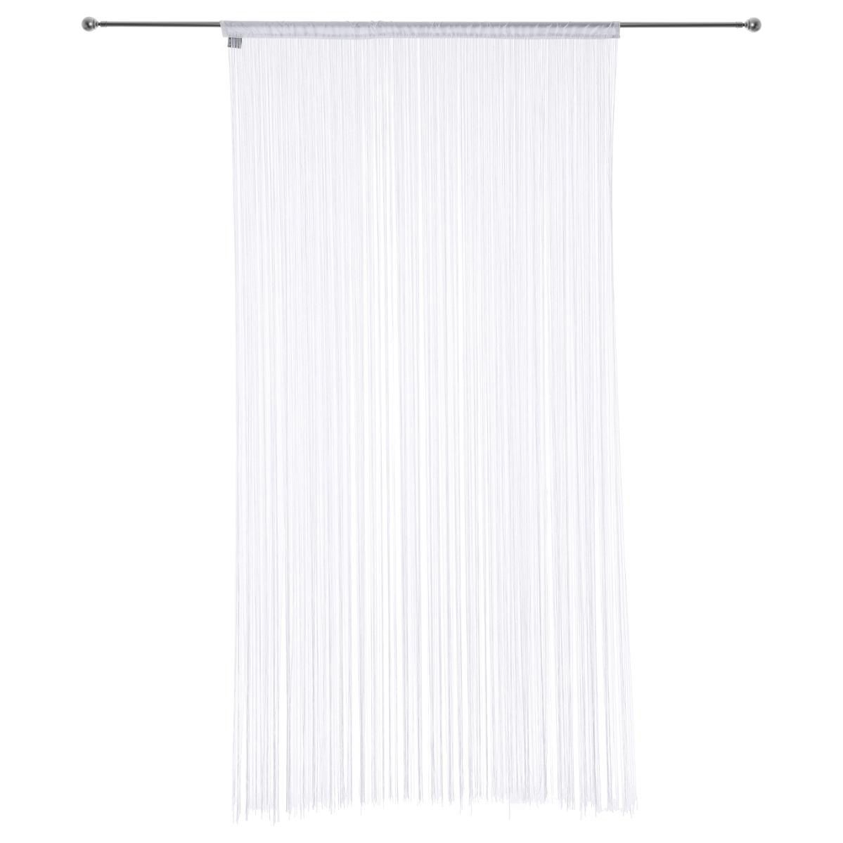 Rideau de fil (90 x H200 cm) Uni Blanc 2