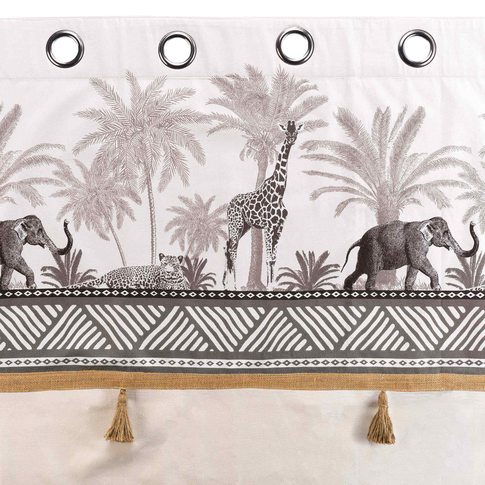 Rideau coton (140 x 240 cm) Kenya lodge Ecru 4