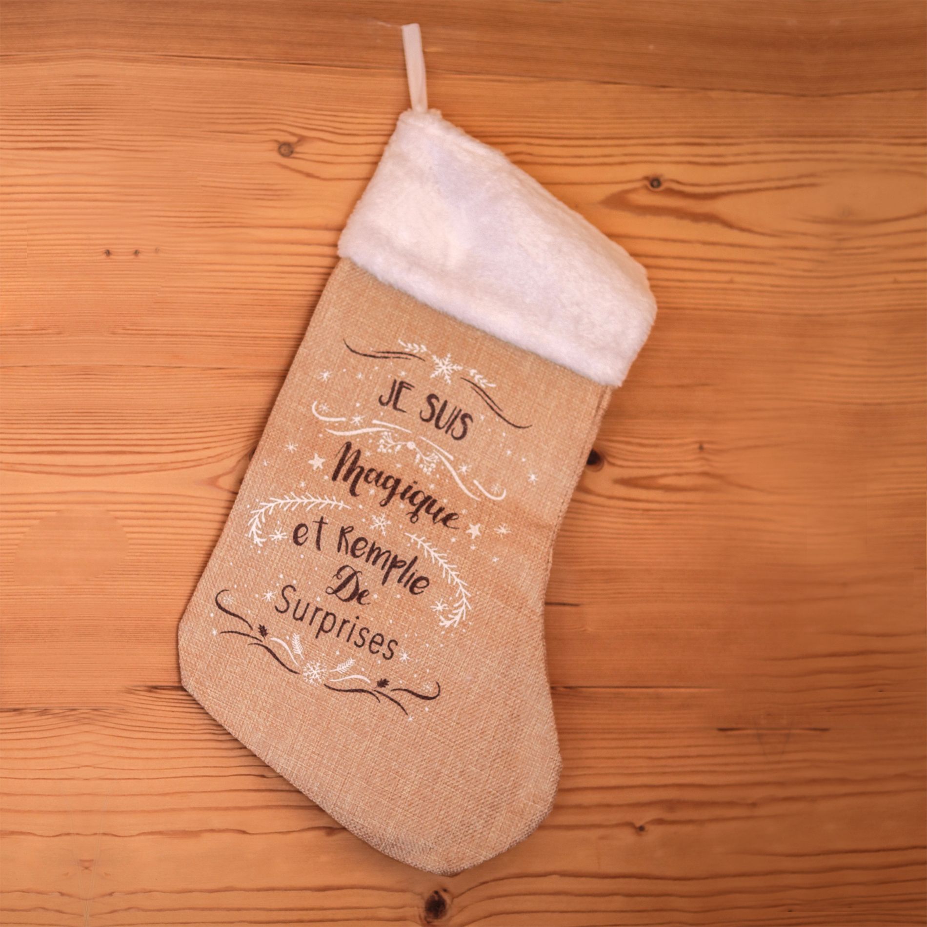 Chaussette de Noël Jute Magique  1