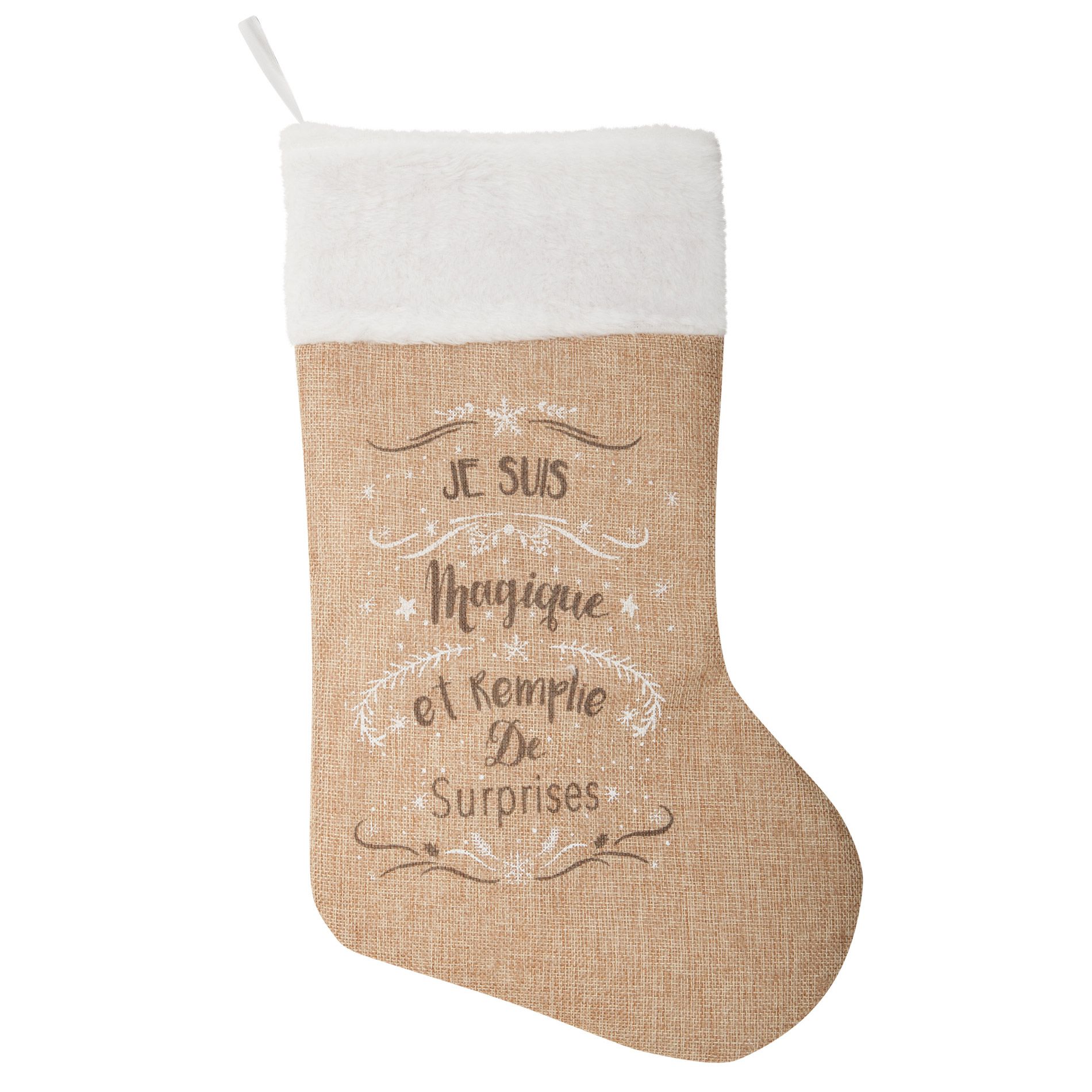 Chaussette de Noël Jute Magique  3
