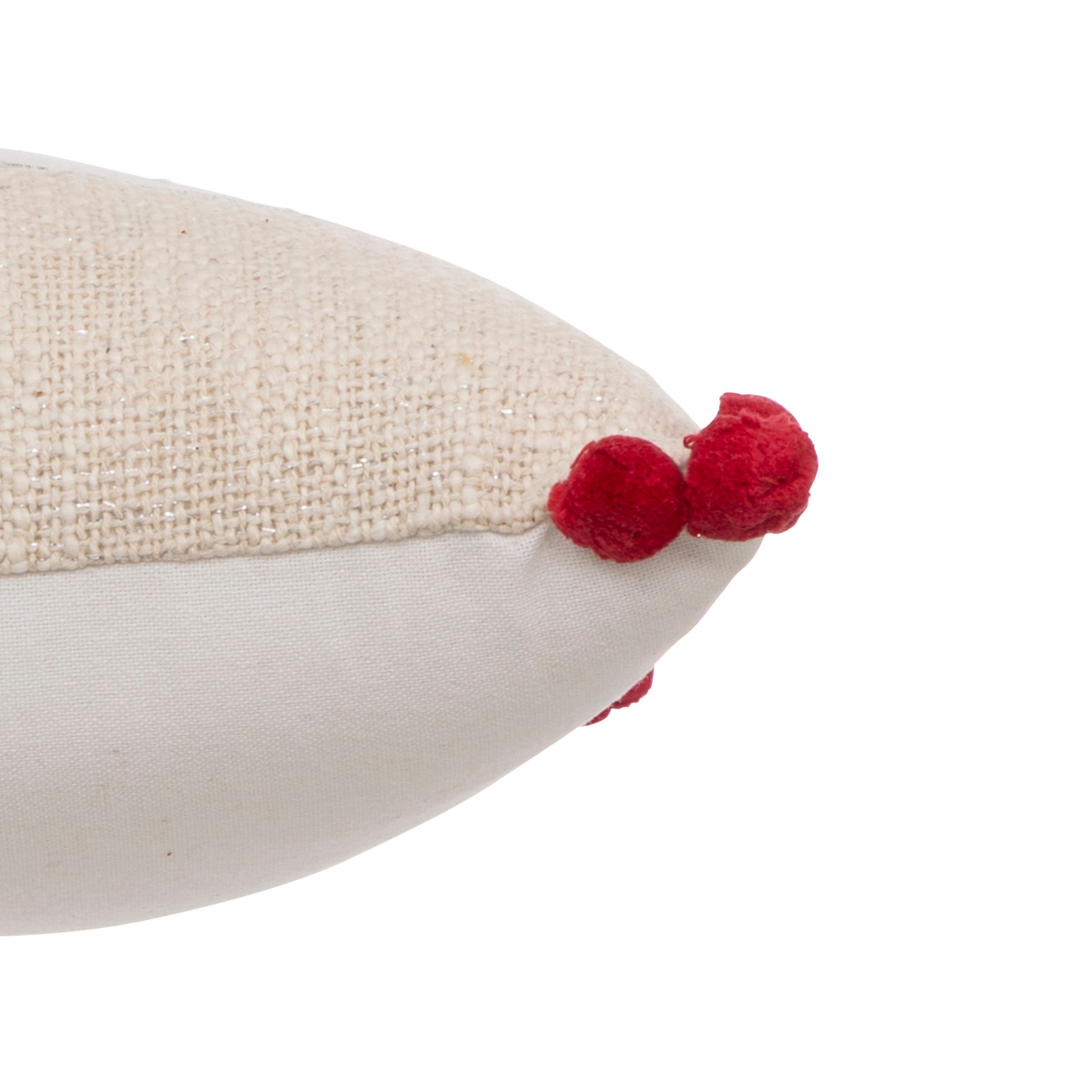 Coussin de noël carré (40 cm) Flocon Noël Beige