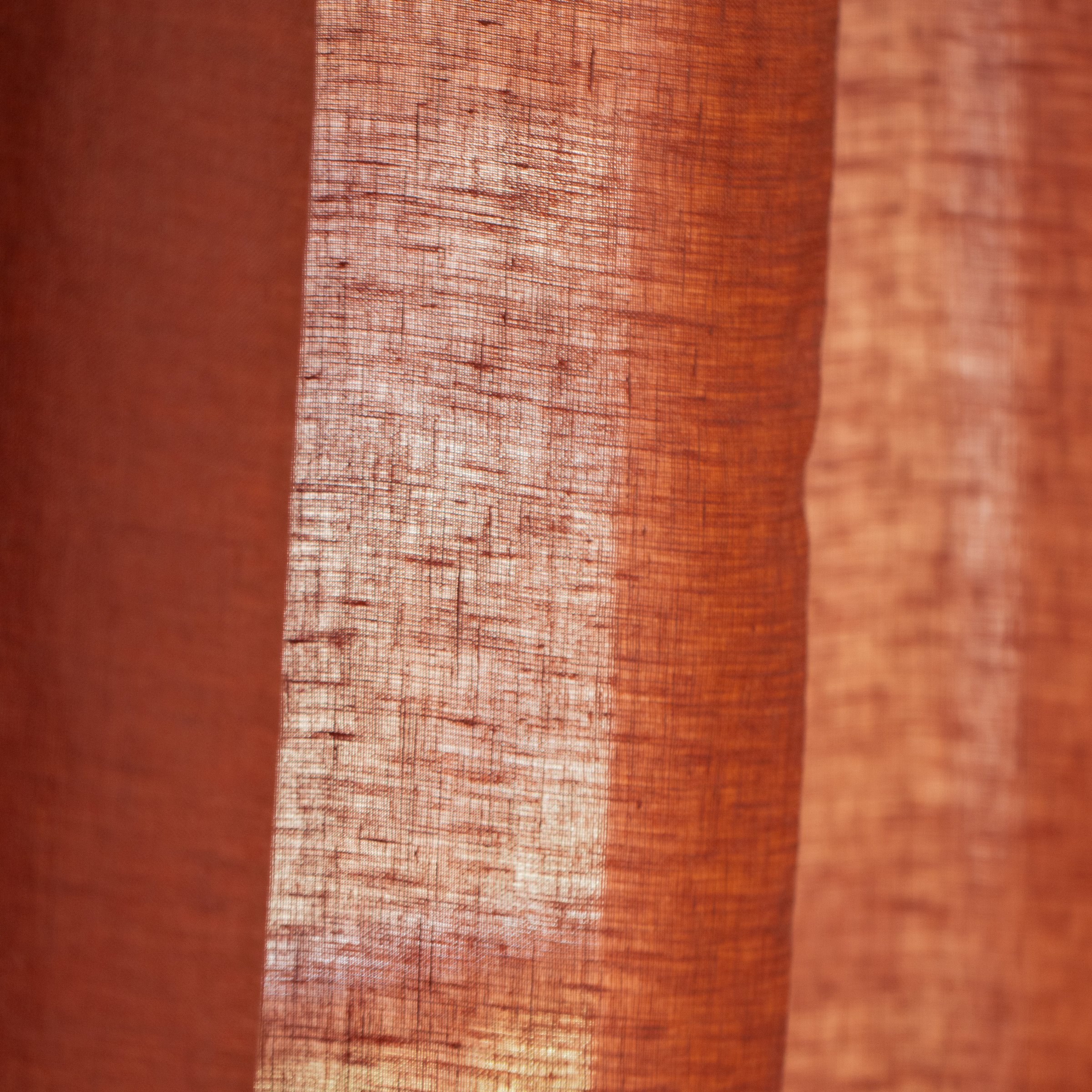 Rideau lin lavé ajustable (140 x max 270 cm) Louise Terracotta 3