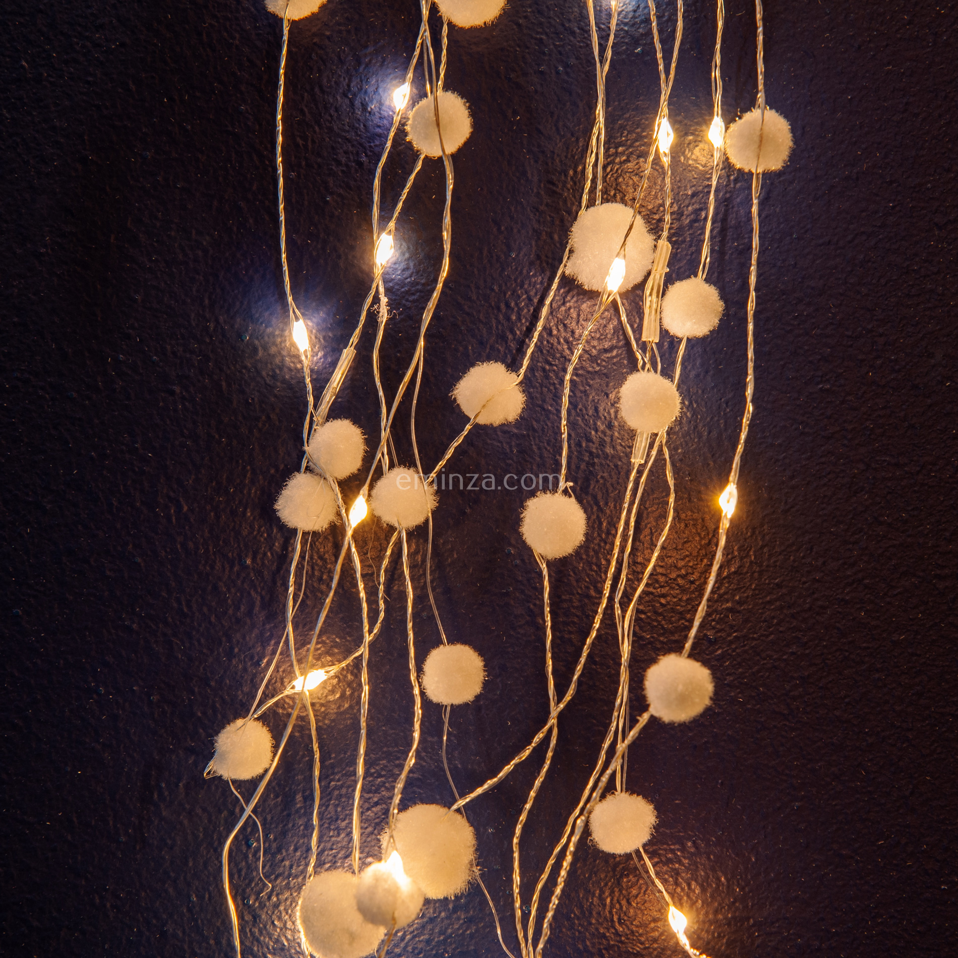 Guirlande lumineuse grappe 100 LED (1,35 m) Neige Blanc chaud