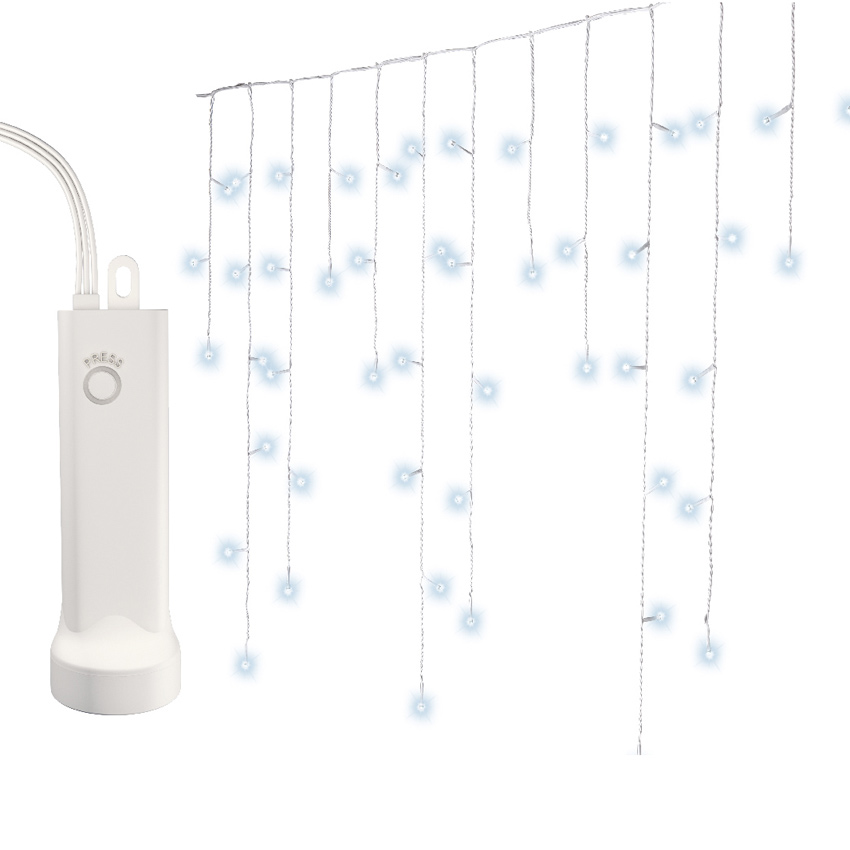 Stalactite lumineuse Durawise à piles L7 m Blanc froid 192 LED 3