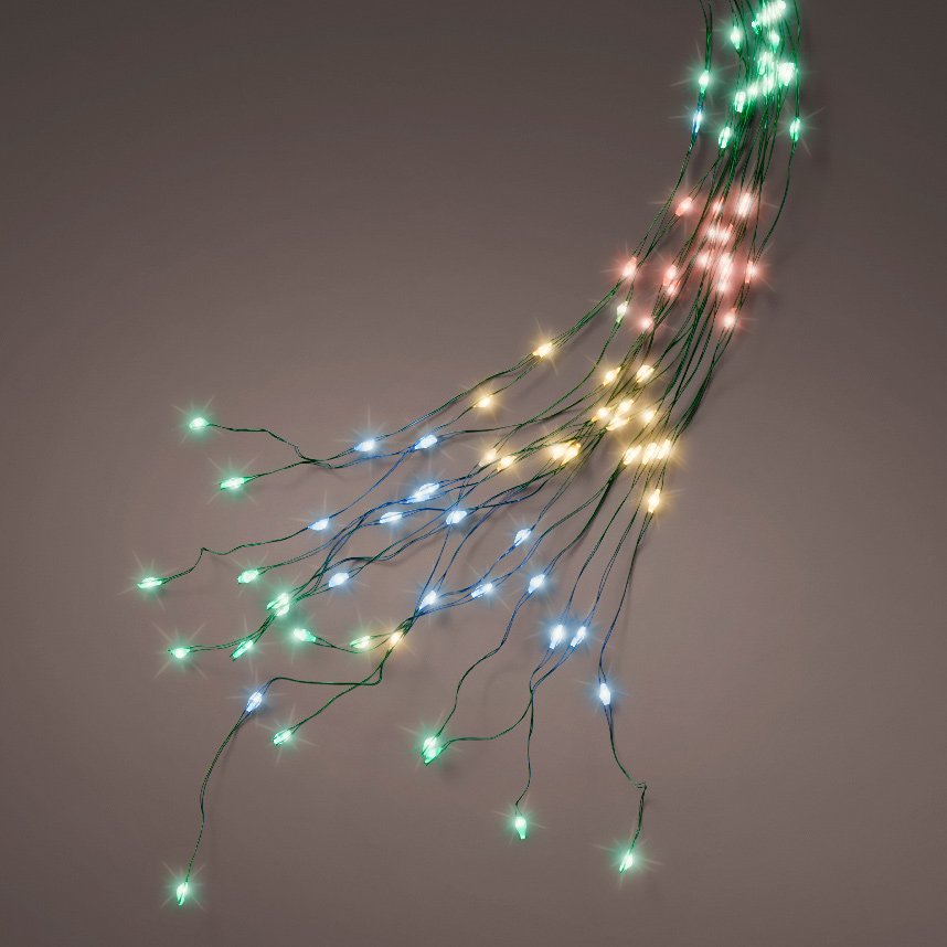 Rideau pour sapin Micro led H2,10 m Multicolore 672 LED 2