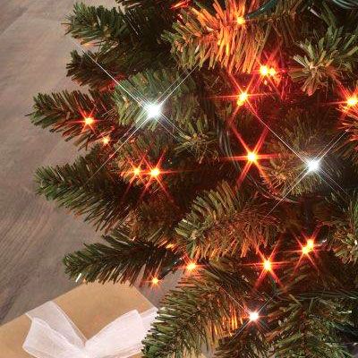 Guirlande lumineuse Bicolore Flashing light 8 m Orange et blanc froid 128 LED 1