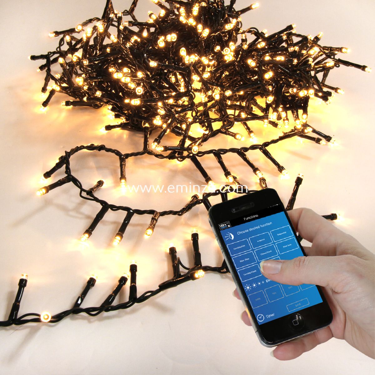 Guirlande lumineuse Bluetooth 16 m Blanc chaud 800 LED 1