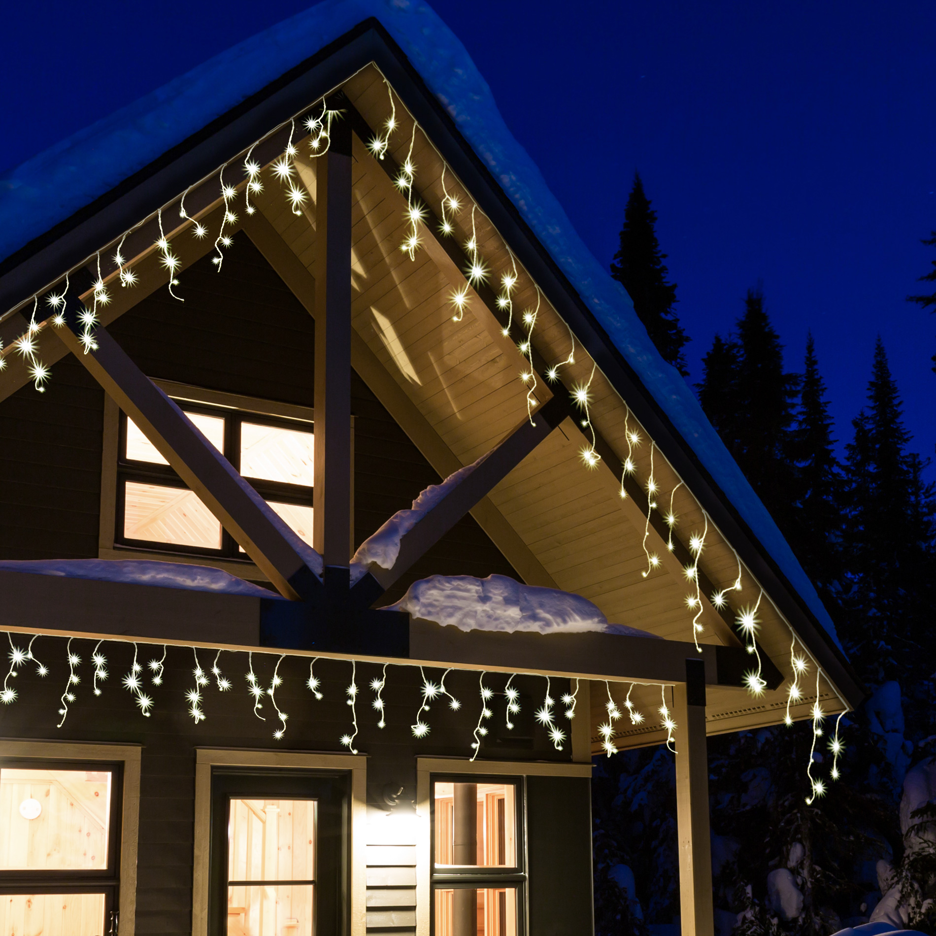 Stalactite lumineuse Stars L5 m Blanc chaud 119 LED CB 1