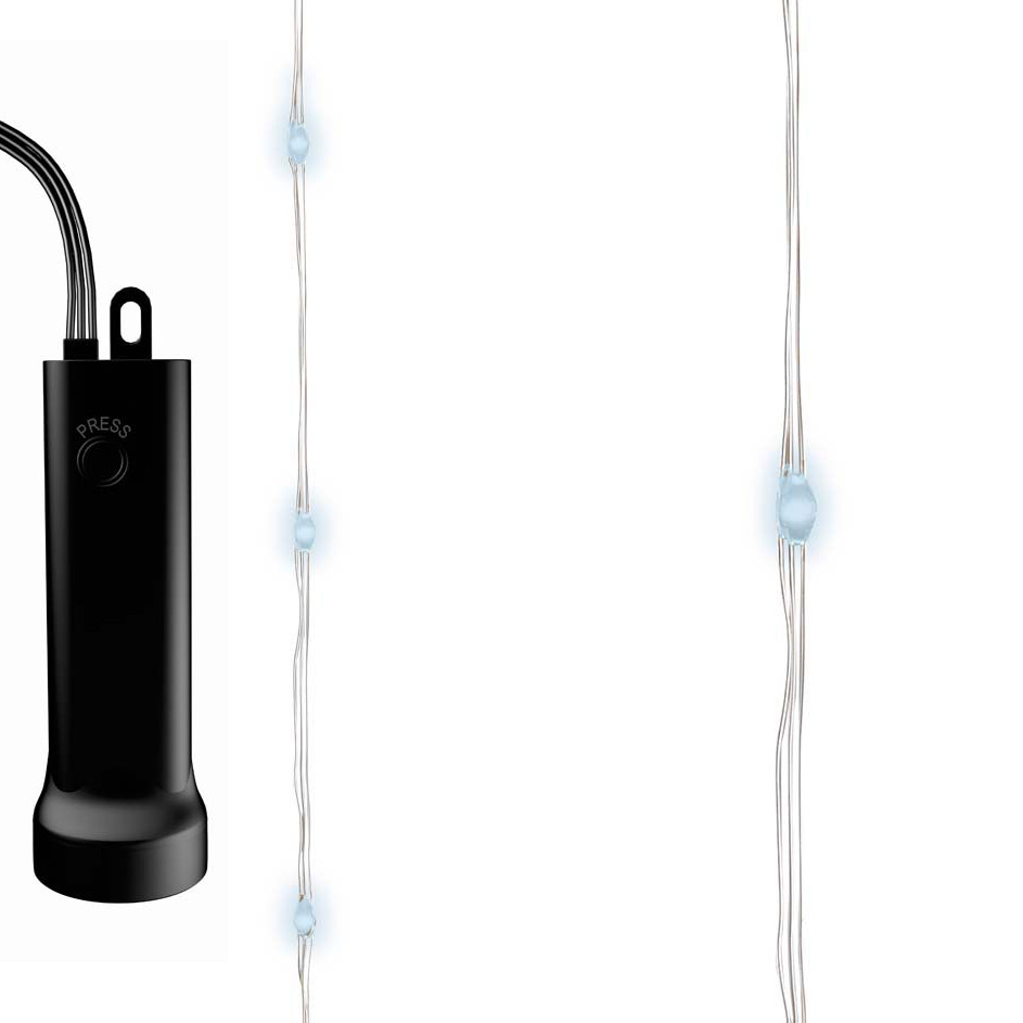 Guirlande lumineuse Durawise à piles 4,90 m Blanc froid 100 Micro LED CT 3