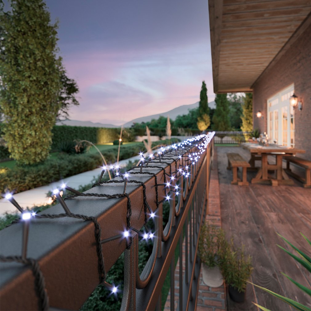 Guirlande lumineuse Solaire 9 m Blanc froid 120 LED 1