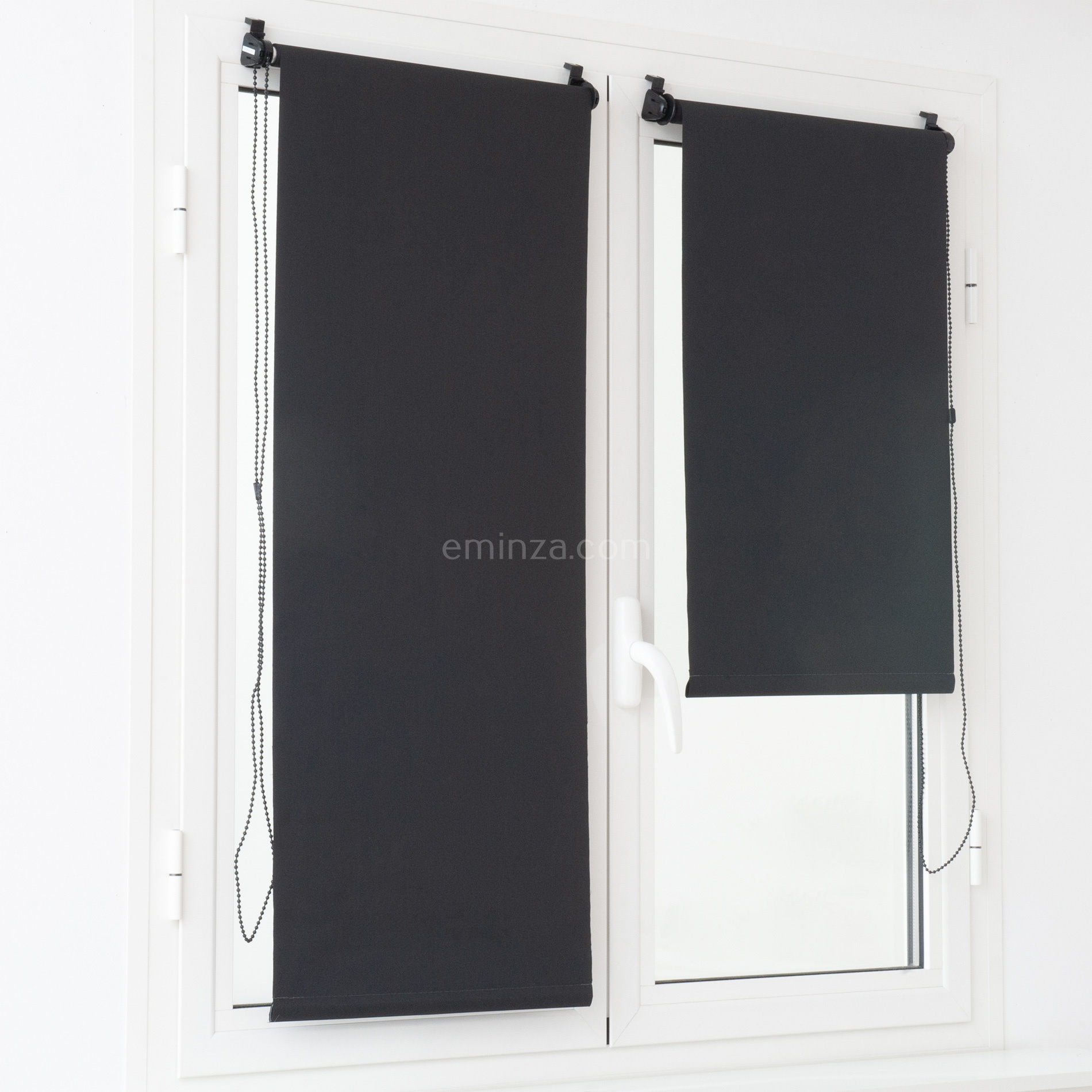 Store enrouleur occultant (45 x 90 cm) Uni Noir