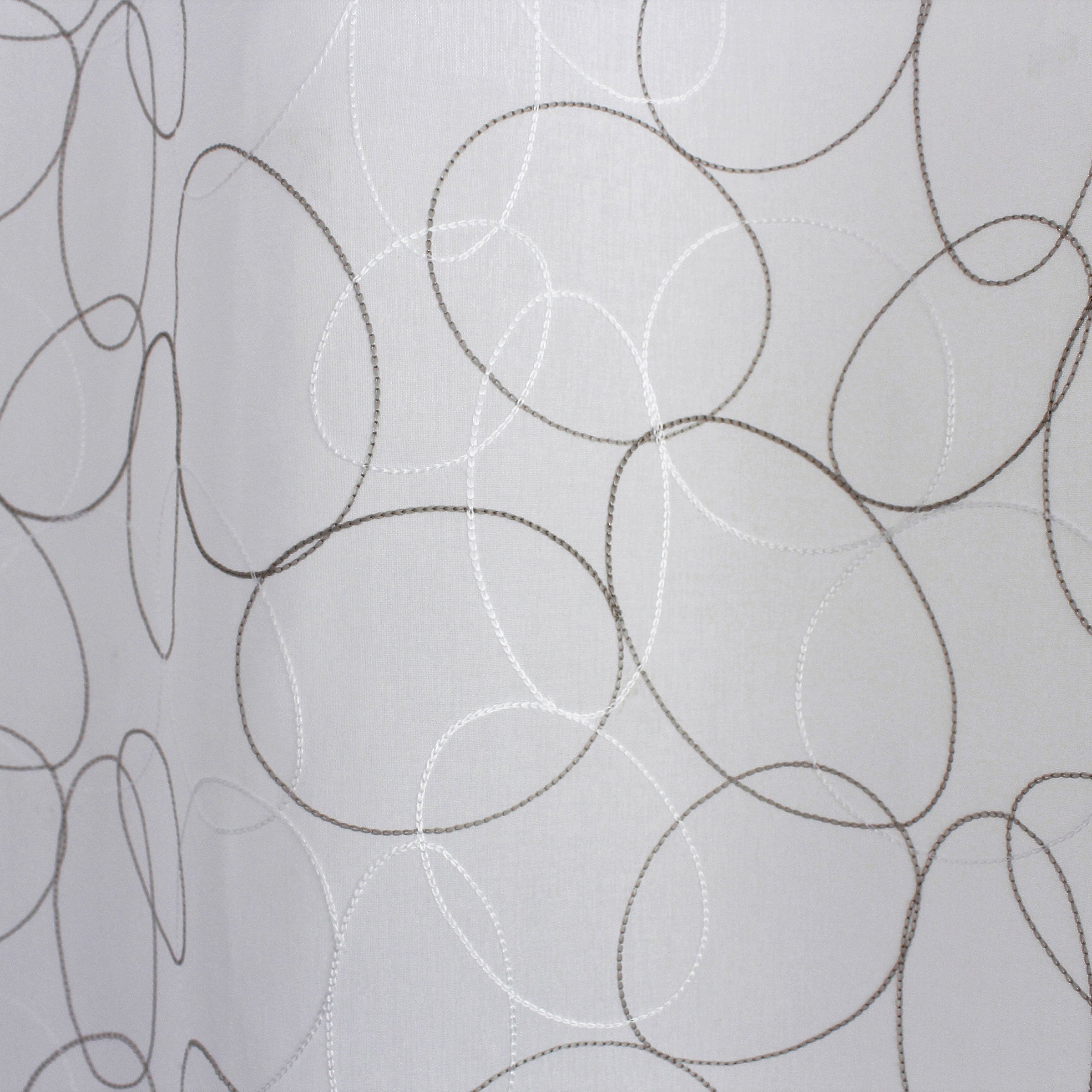 Voilage brodé (140 x 240 cm) Galet Gris 3