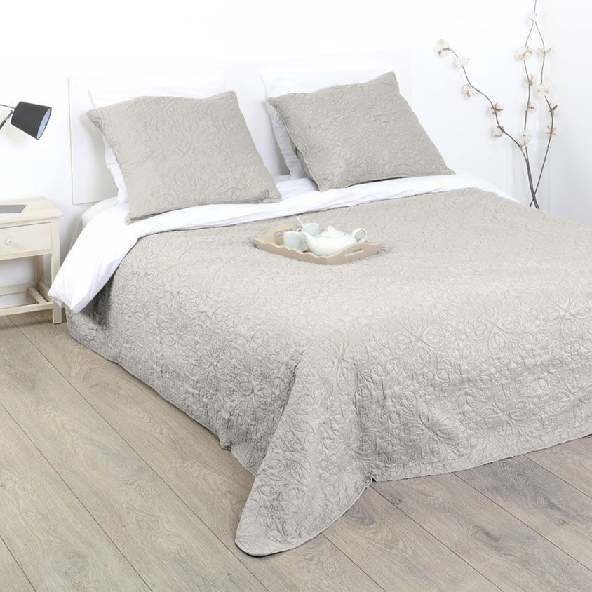 Boutis et taies d'oreiller (240 x 260 cm) Arabesque Lin 2