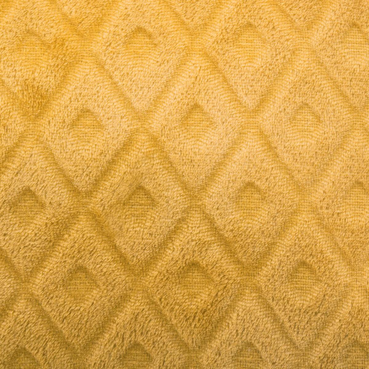 Plaid doux (150 cm) 3D Losange Jaune ocre 3