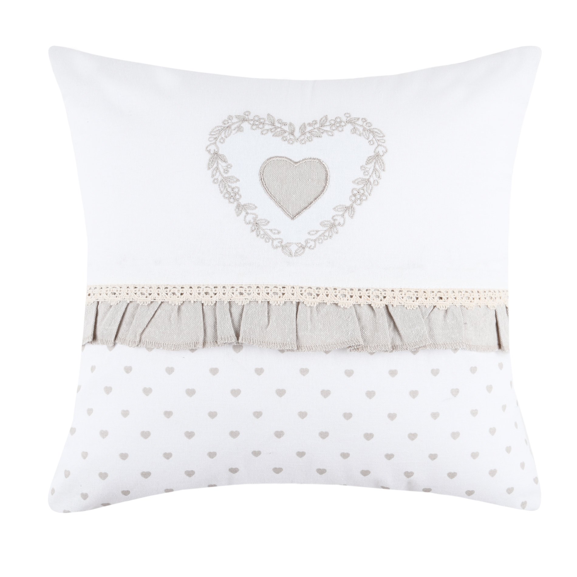 Coussin carré (40 cm) Berenice Ecru 3