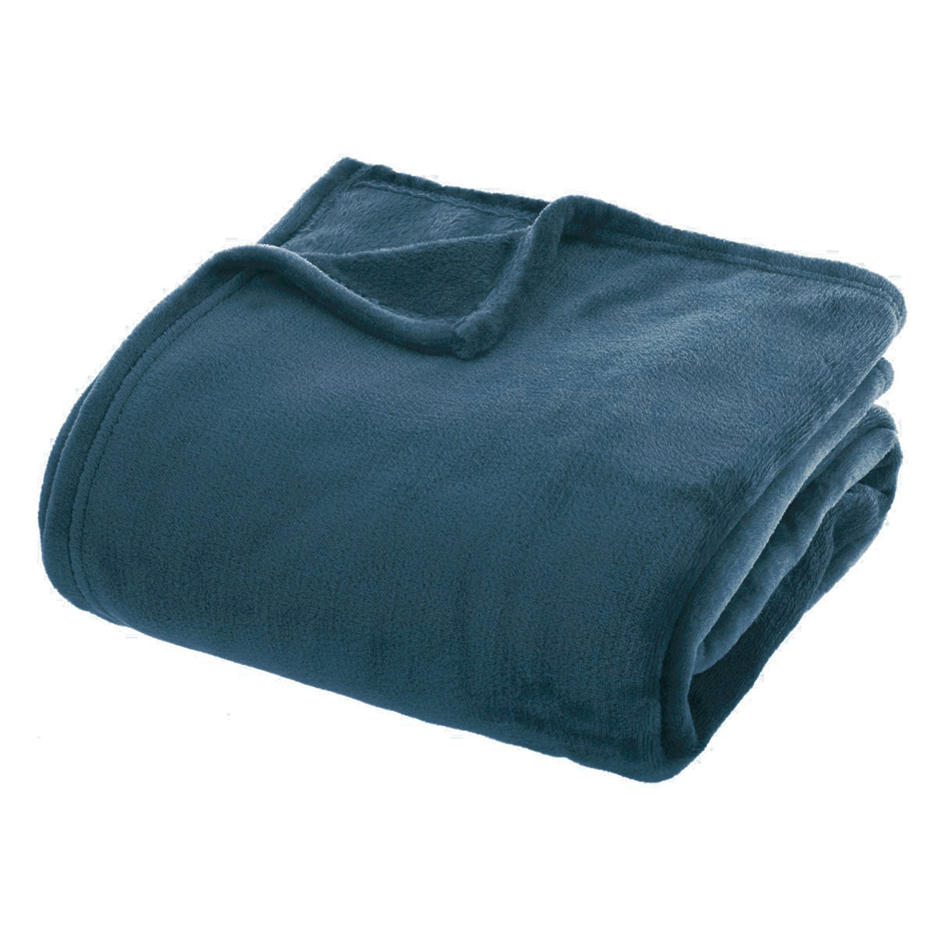 Plaid doux (150 cm) Tendresse Bleu nuit 1