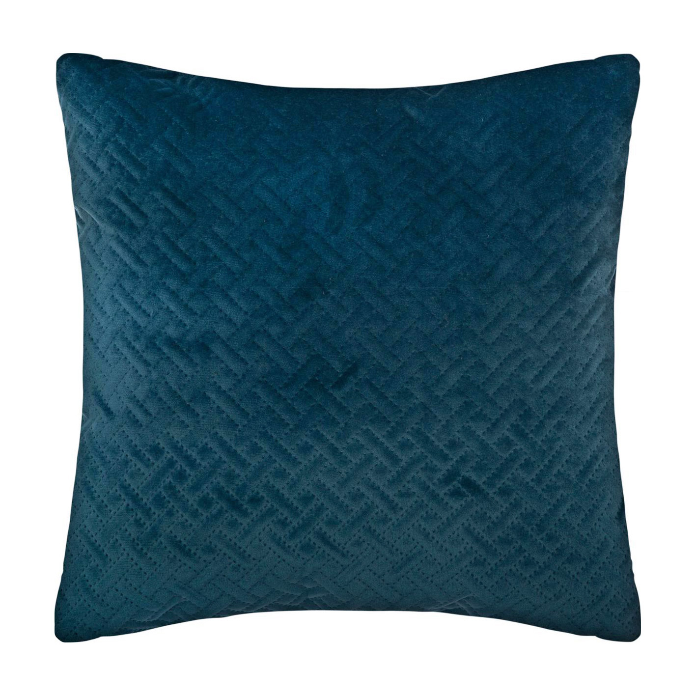 Coussin carré velours (40 cm) Dolce Bleu canard 2