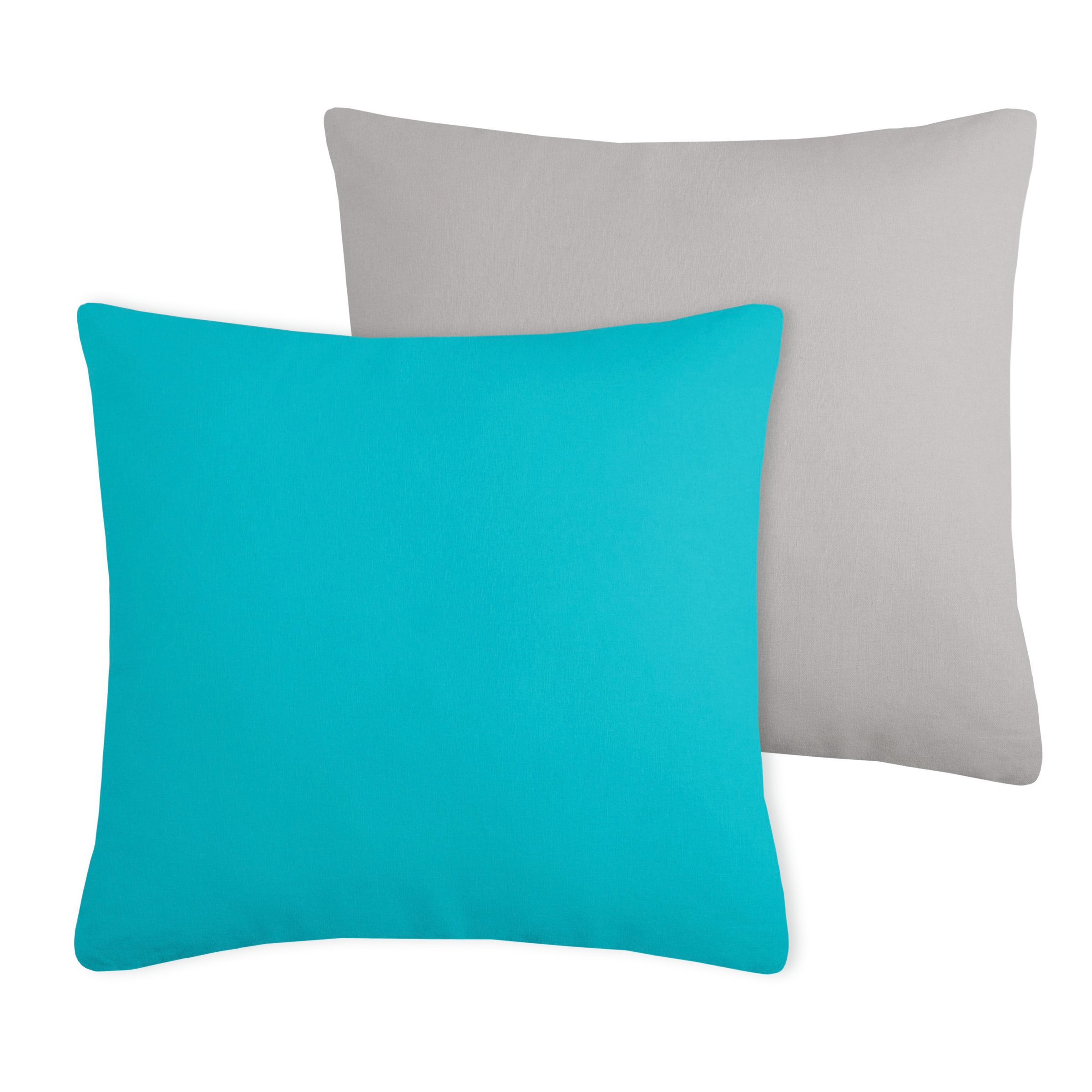 Coussin carré (50 cm) Duo Bleu céladon