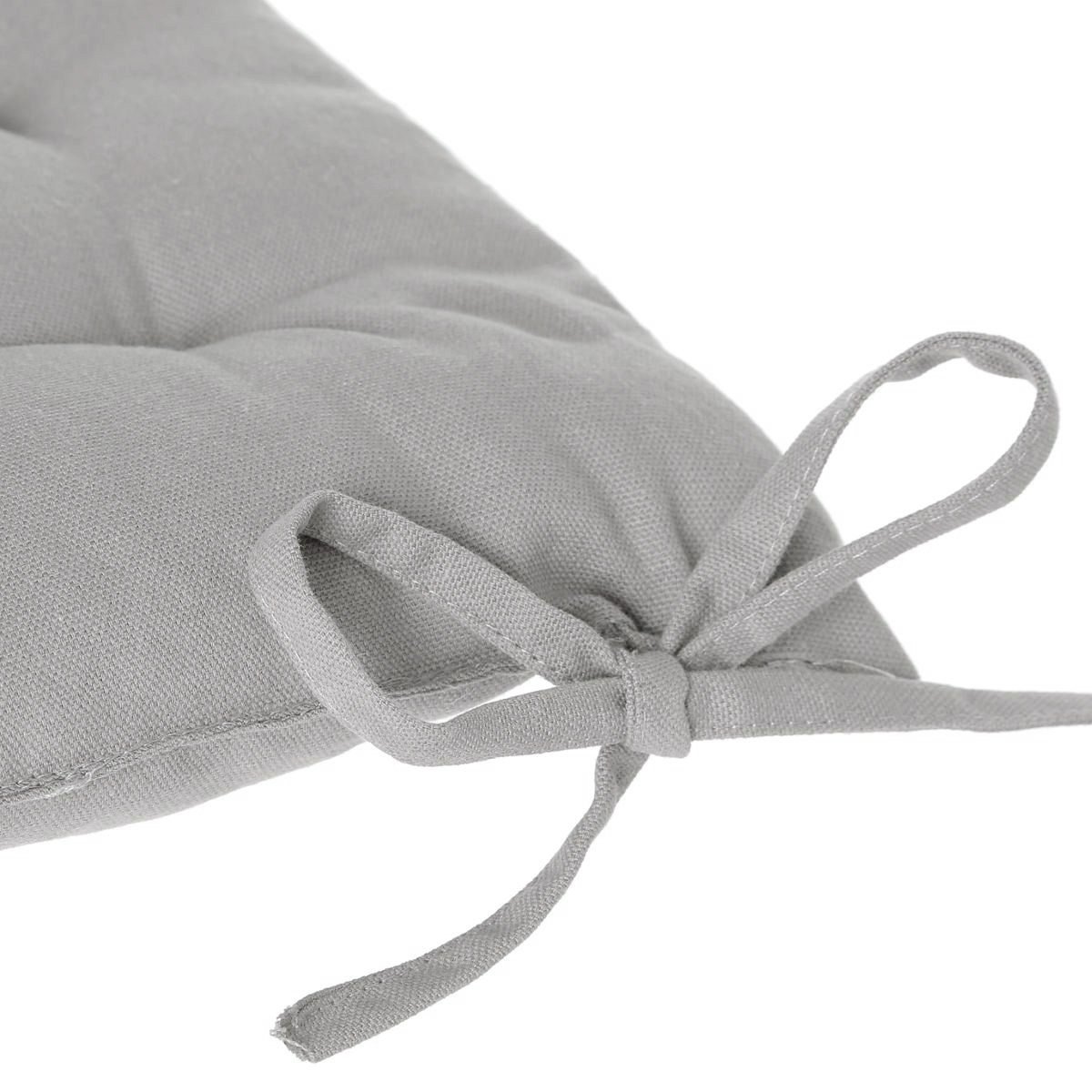 Coussin de chaise carré Datara Gris clair 3