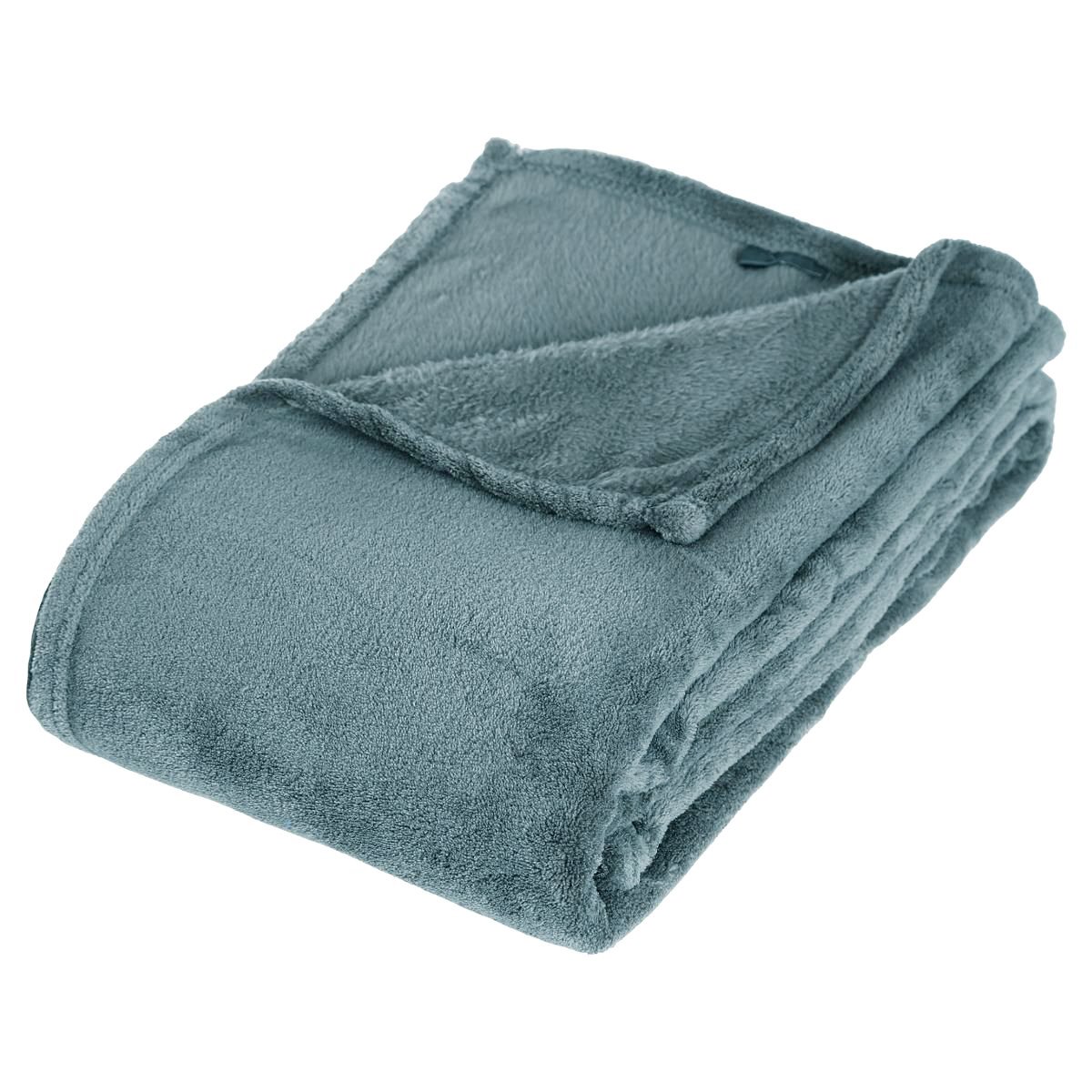 Plaid doux (150 cm) Tendresse Bleu orage 1