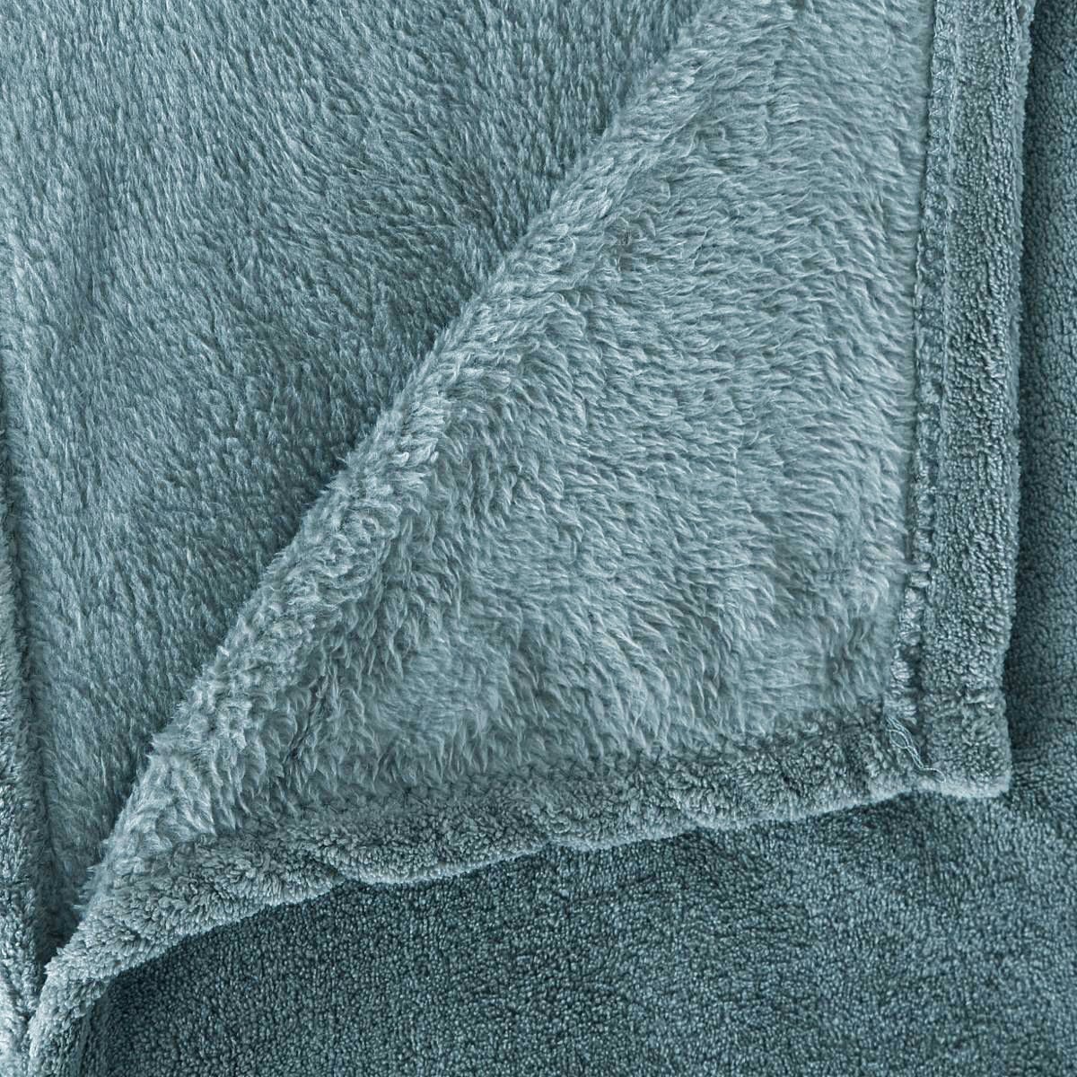 Plaid doux (150 cm) Tendresse Bleu orage 2