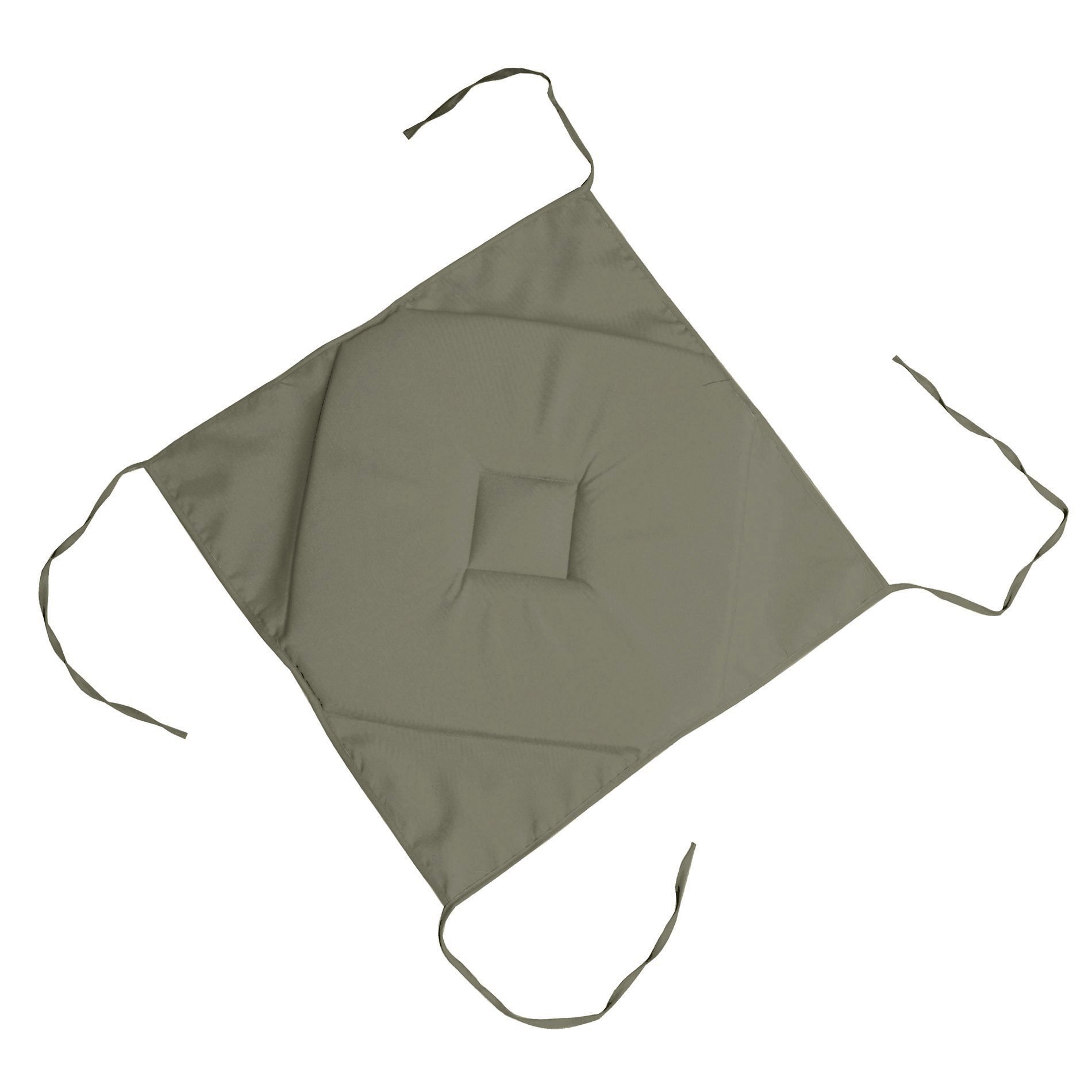 Galette de chaise carrée à rabats (40 cm) Nelson Vert sauge 1