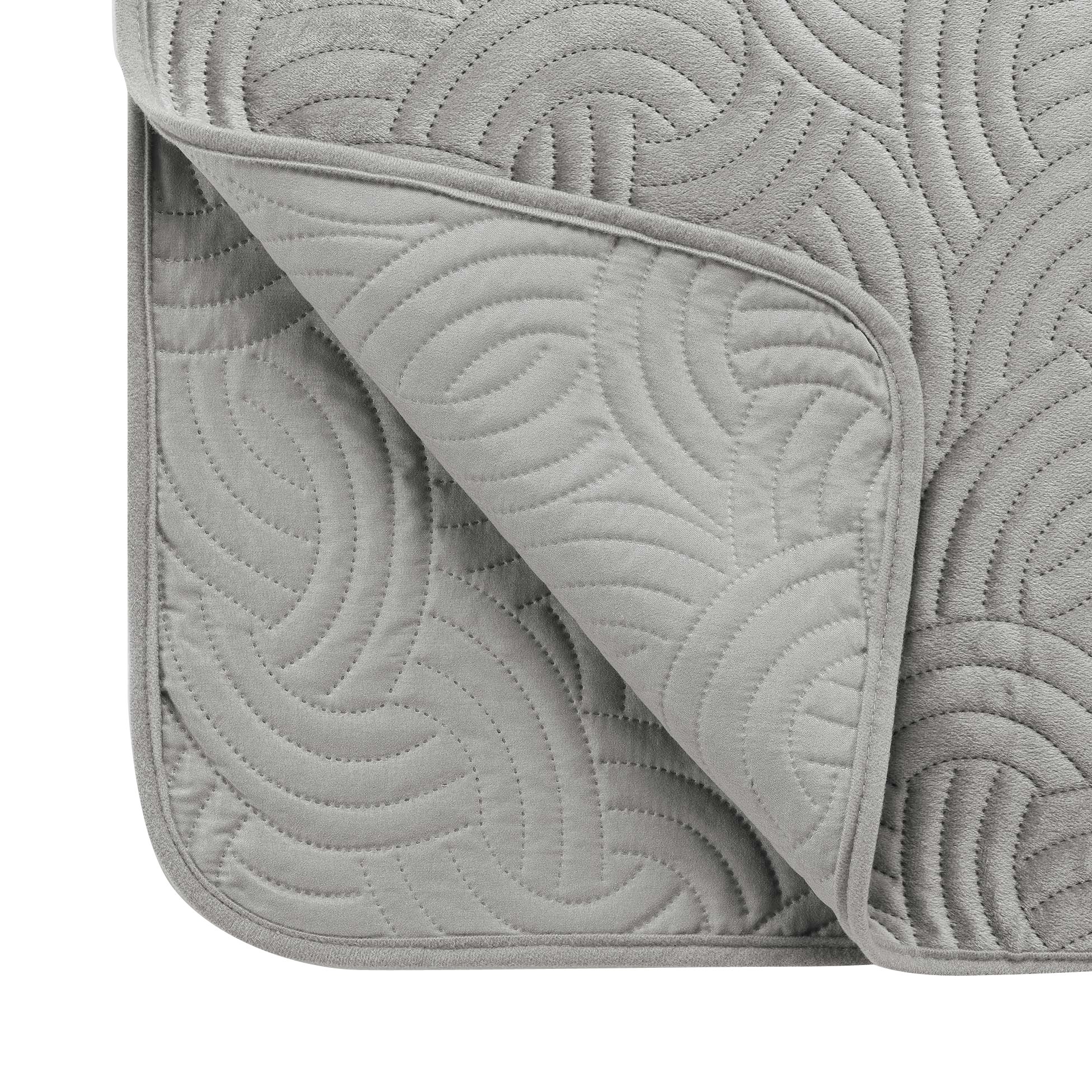 Couvre-lit (220 x 240 cm) Solange Gris 2