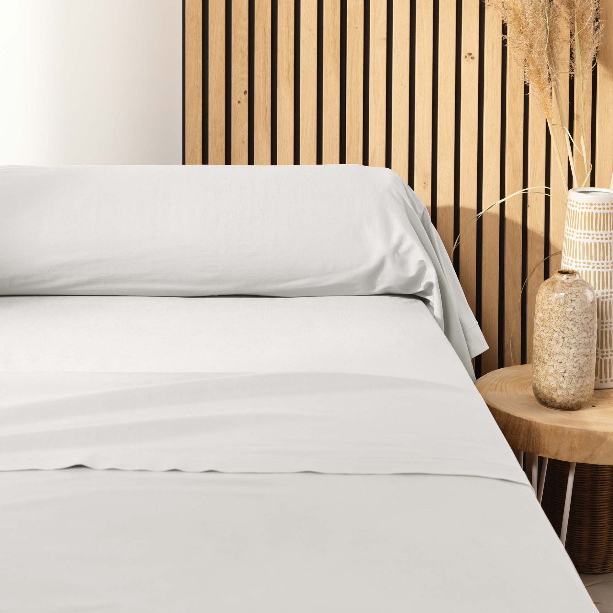 Taie de traversin coton bio (L185 cm) Biolina Blanche 1