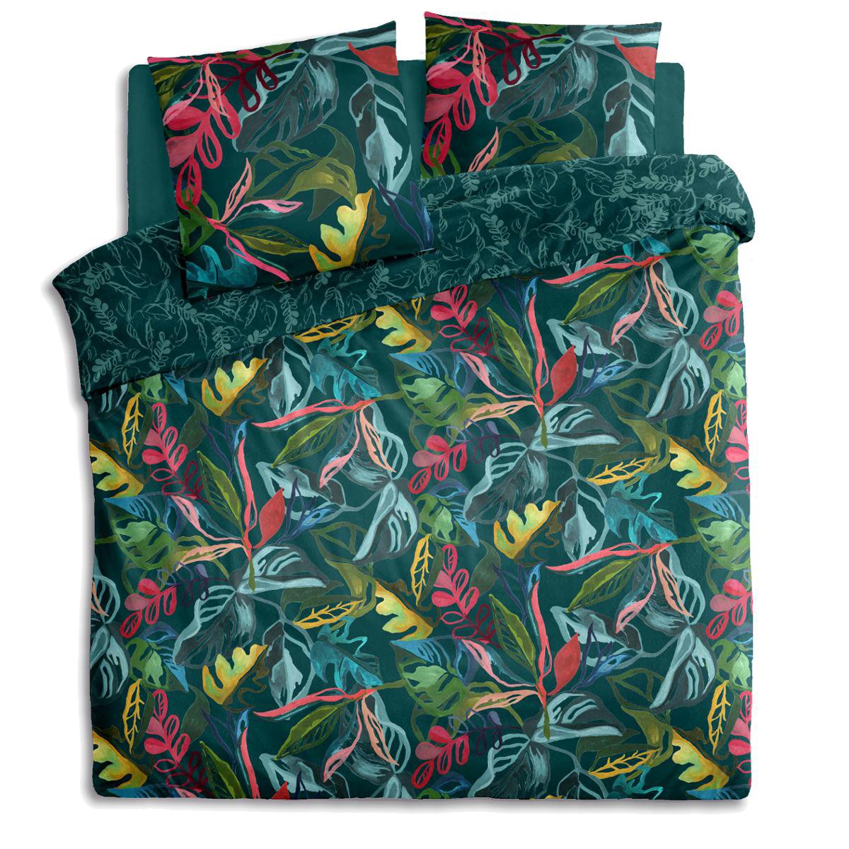 Housse de couette et deux taies coton (240 cm) Selva Multicolore 2