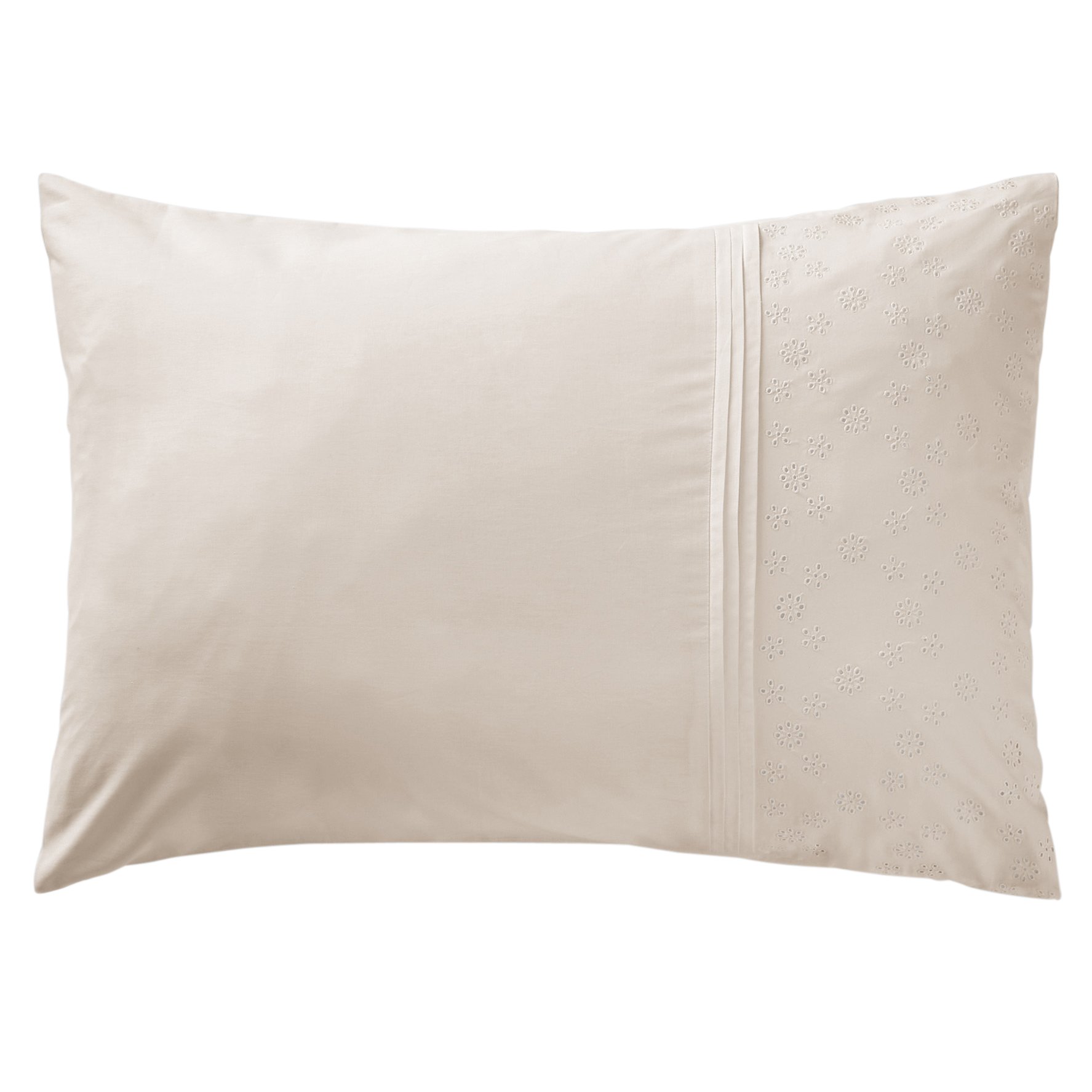 Taie d'oreiller dentelle rectangulaire coton (L70 cm) Jeanne Beige pampa 2