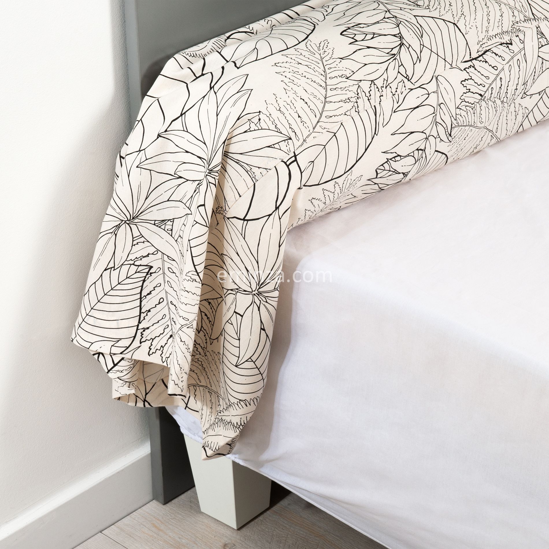 Taie de traversin coton lavé (L200 cm) Natura Beige 1