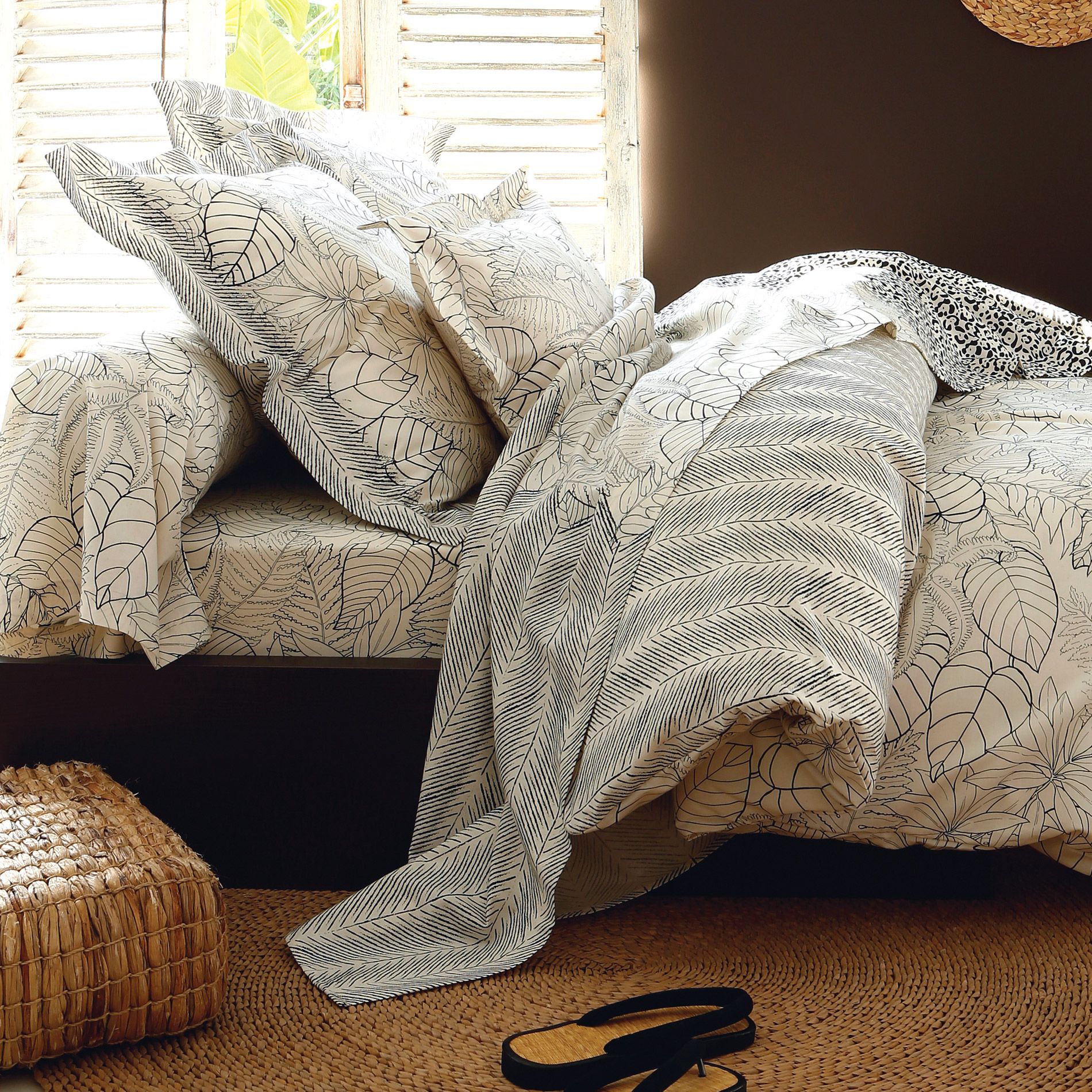 Taie de traversin coton lavé (L200 cm) Natura Beige 3