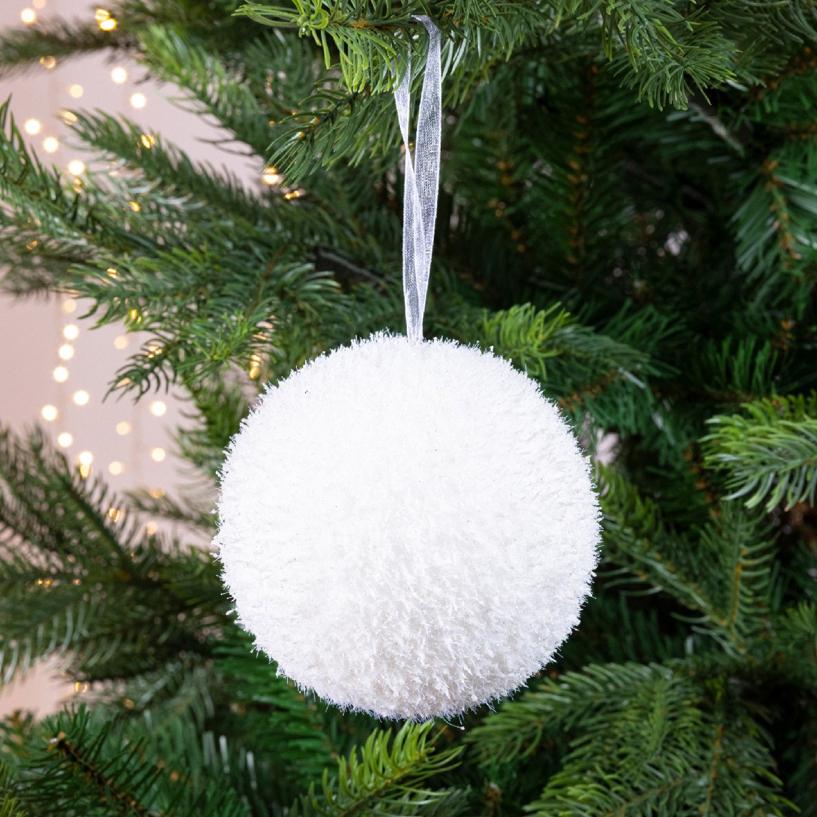Lot de 12 boules de Noël (D100 mm) Davia Blanc 1