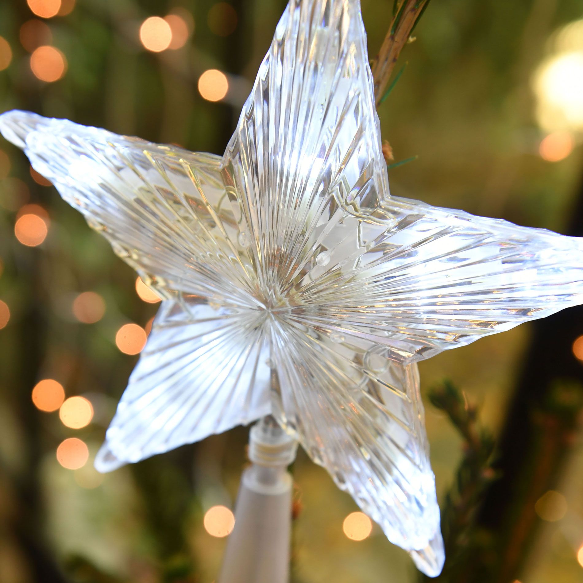 Cimier de sapin lumineux Aludra Blanc froid 1