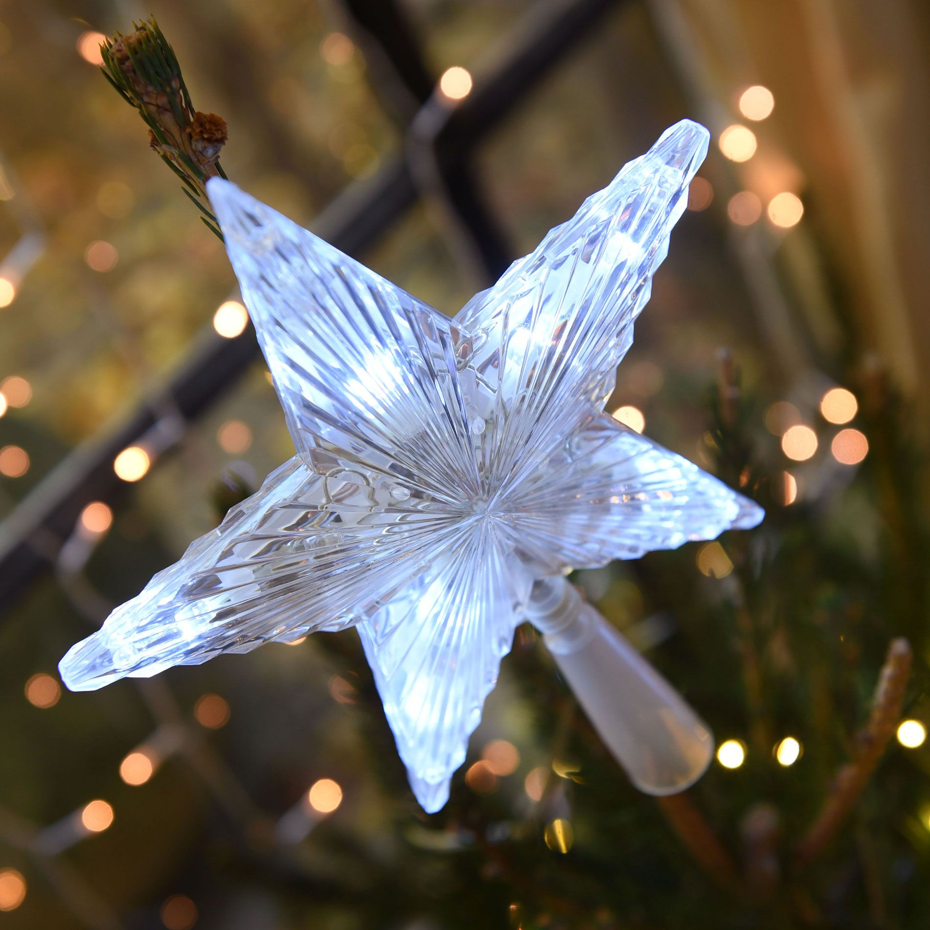 Cimier de sapin lumineux Aludra Blanc froid 3