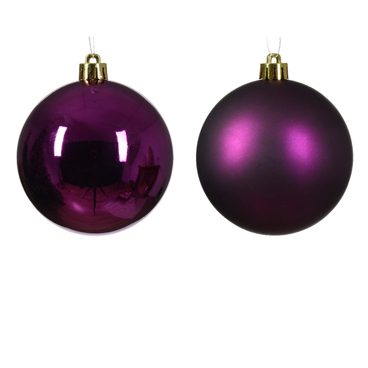 Lot de 16 boules de Noël (D40 mm) Alpine Violet 2