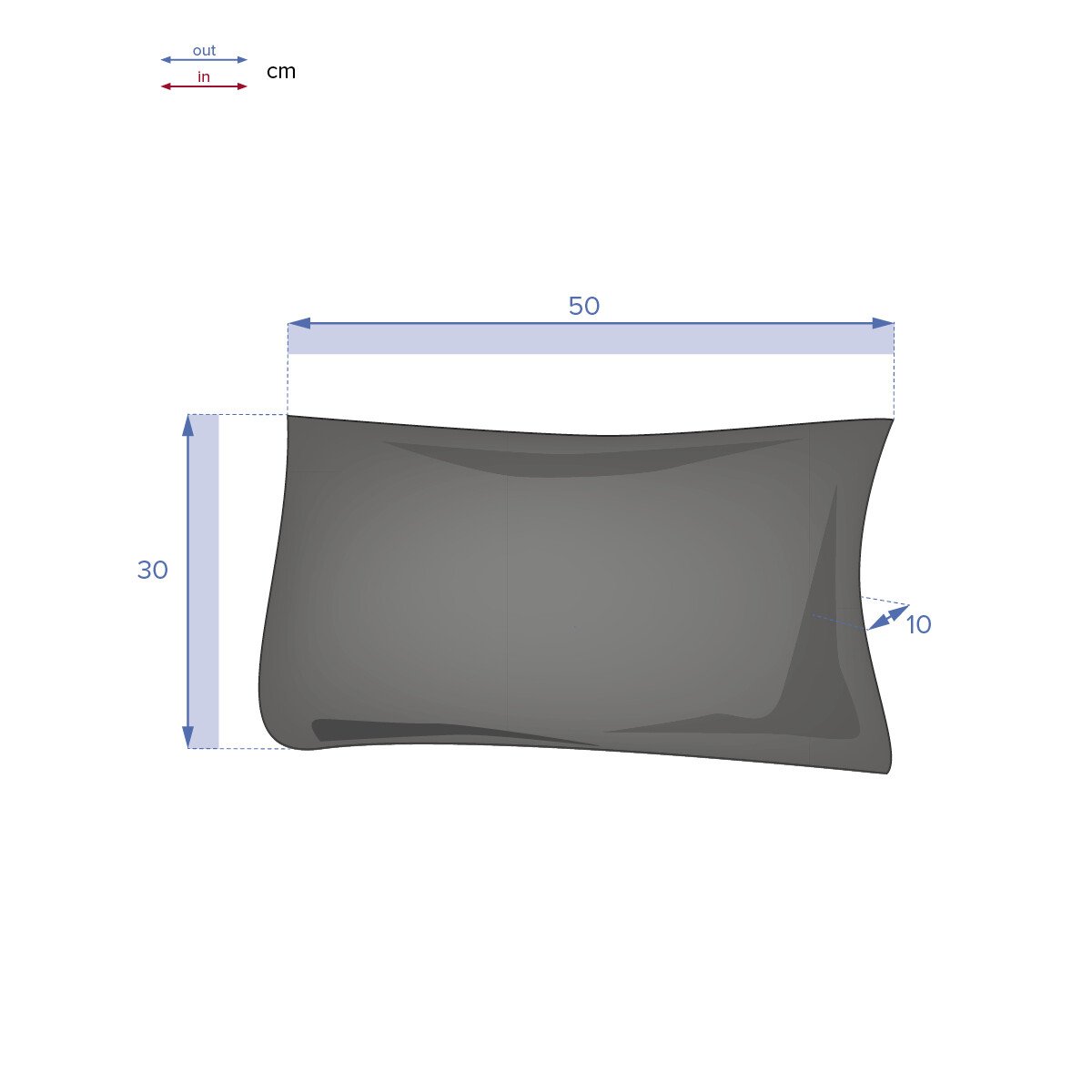 Coussin rectangulaire (50 cm) Korai Rouge grenade 4