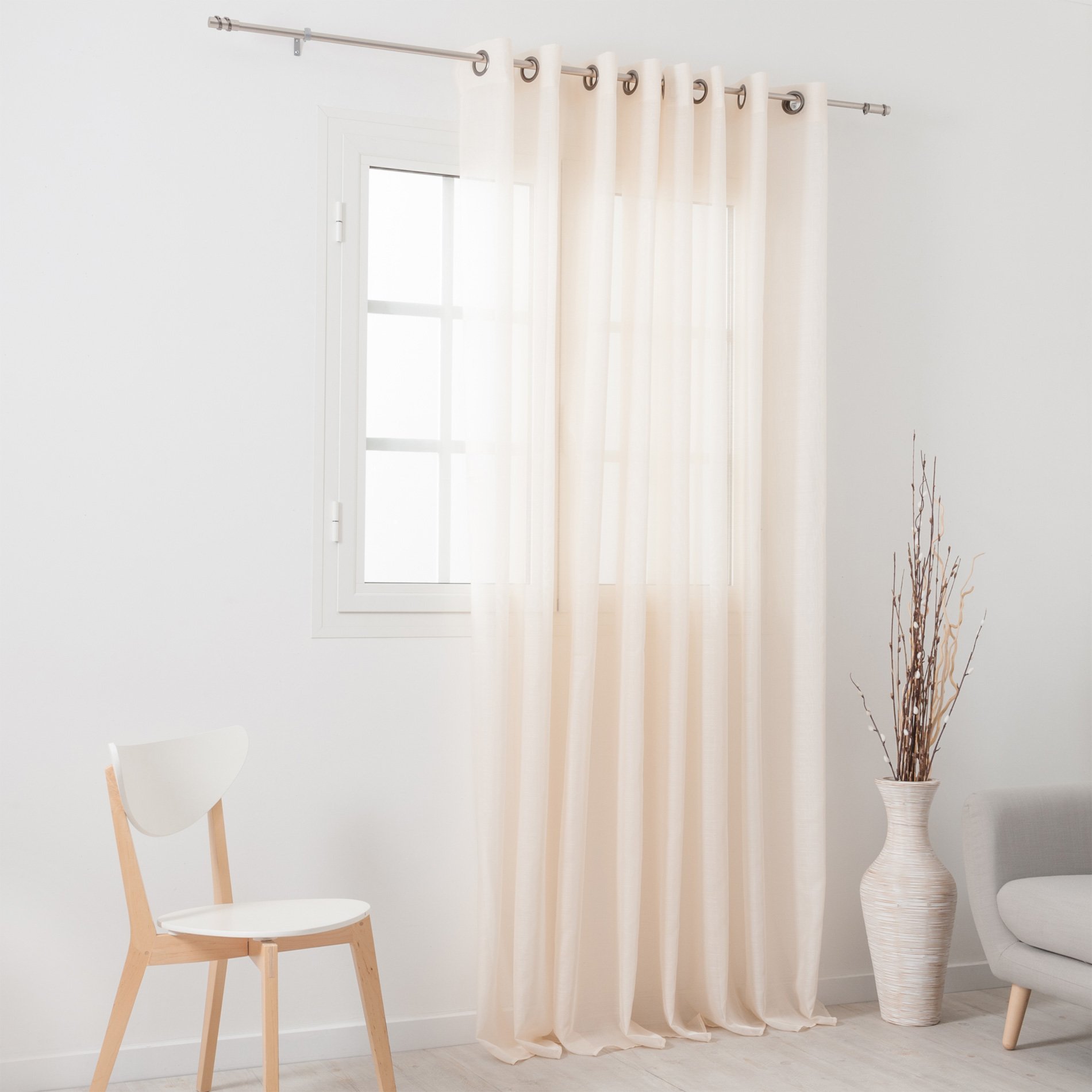Voilage (300 x 240 cm) Givrée Beige 3