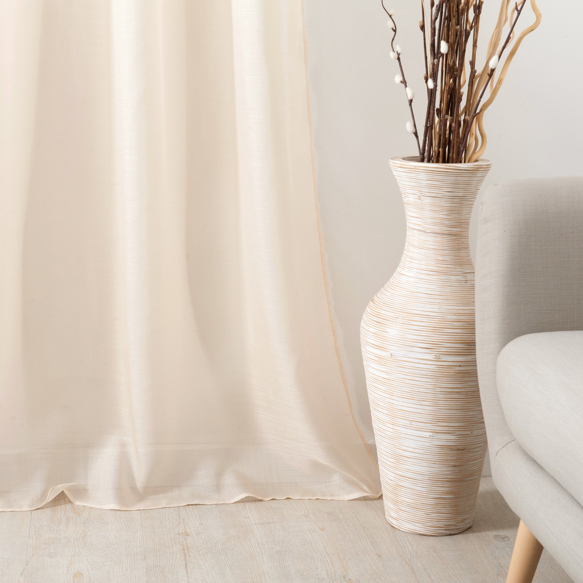 Voilage (300 x 240 cm) Givrée Beige 4