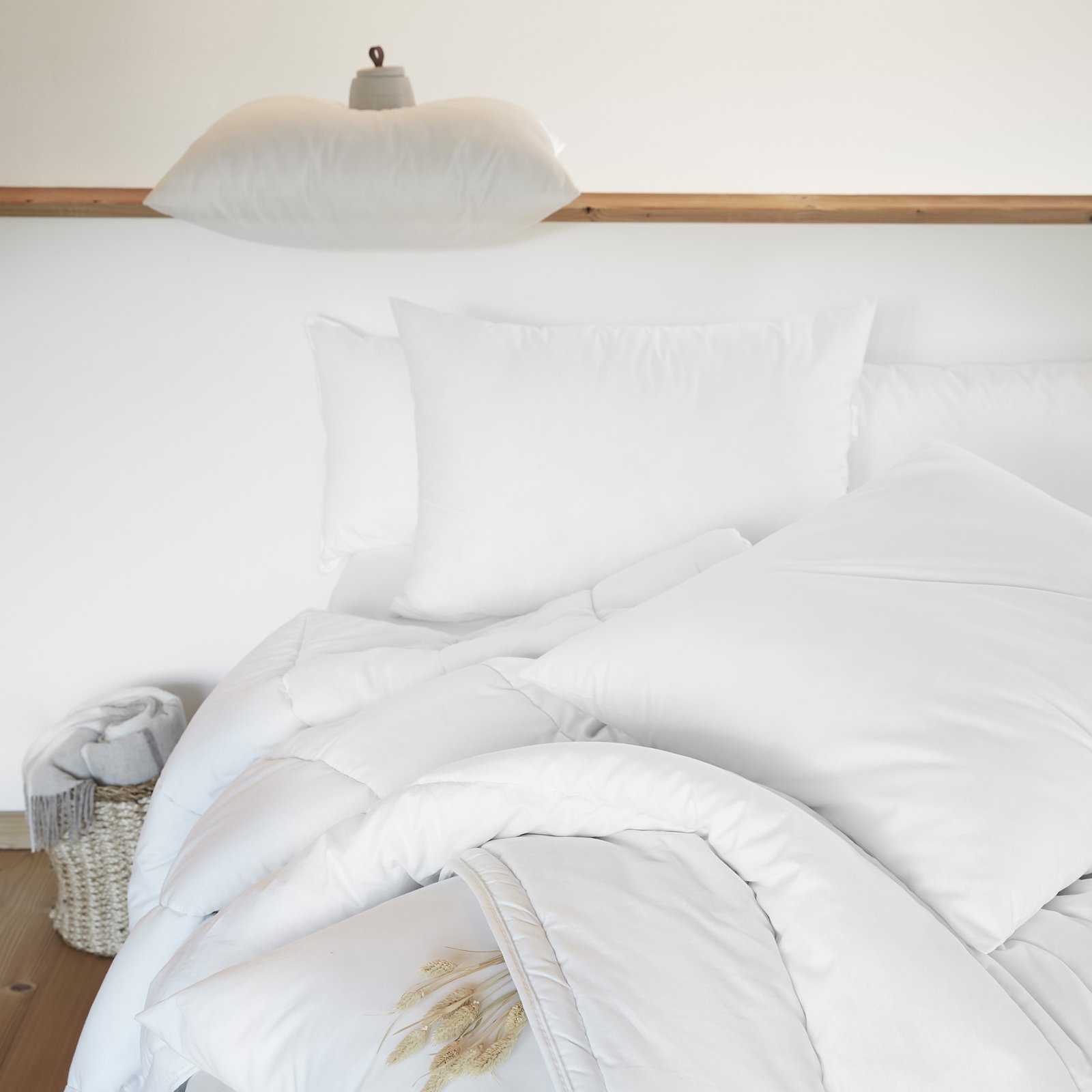 Oreiller anti acarien carré (60 cm) Sirius Blanc