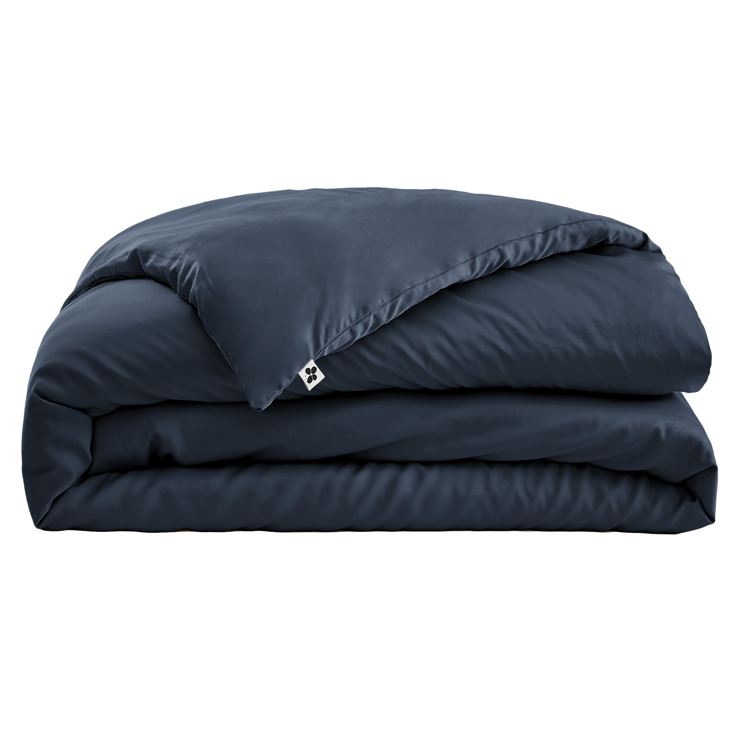 Housse de couette satin de bambou (240 x 220 cm) Salomé Bleu nuit