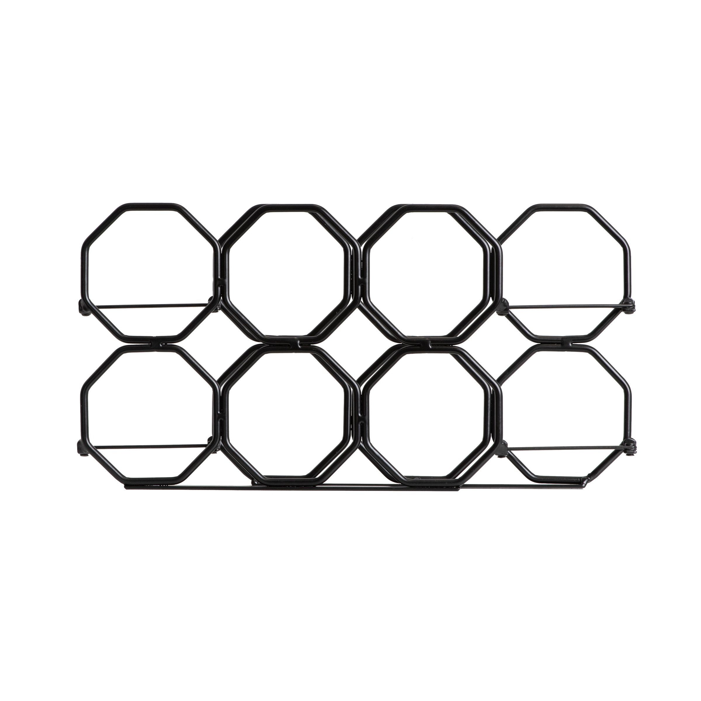 Range-bouteilles métal pliable (H22 cm) Elio Noir 3