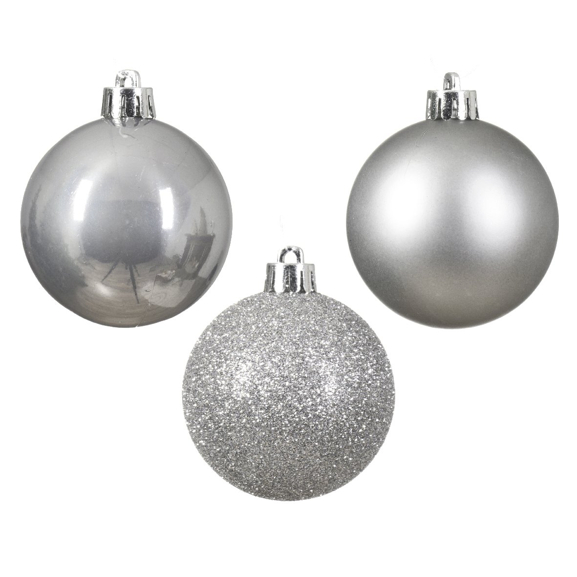 Lot de 30 boules de Noël (D80 mm) New Alpine Argent 2