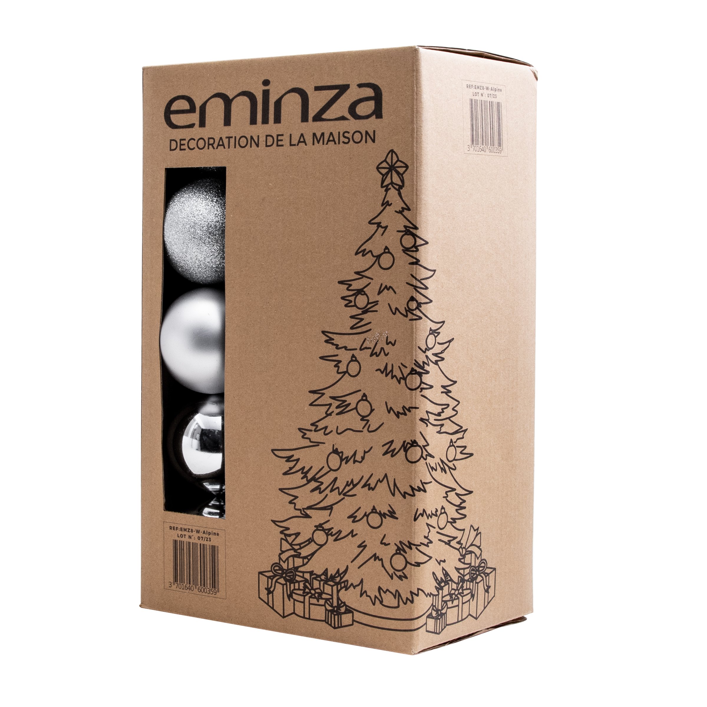 Lot de 30 boules de Noël (D80 mm) New Alpine Argent 3