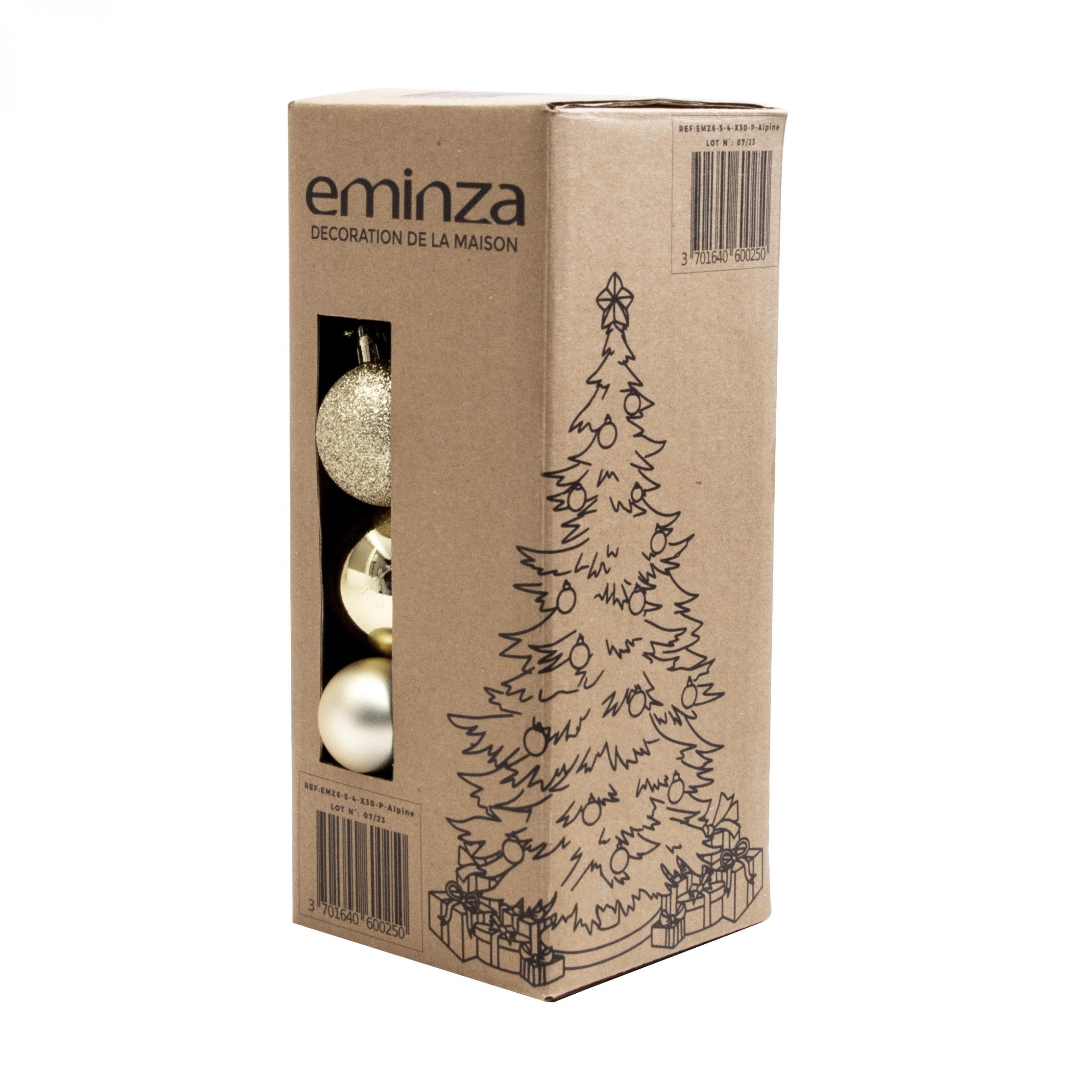 Lot de 30 boules de Noël assorties New Alpine Perle 5