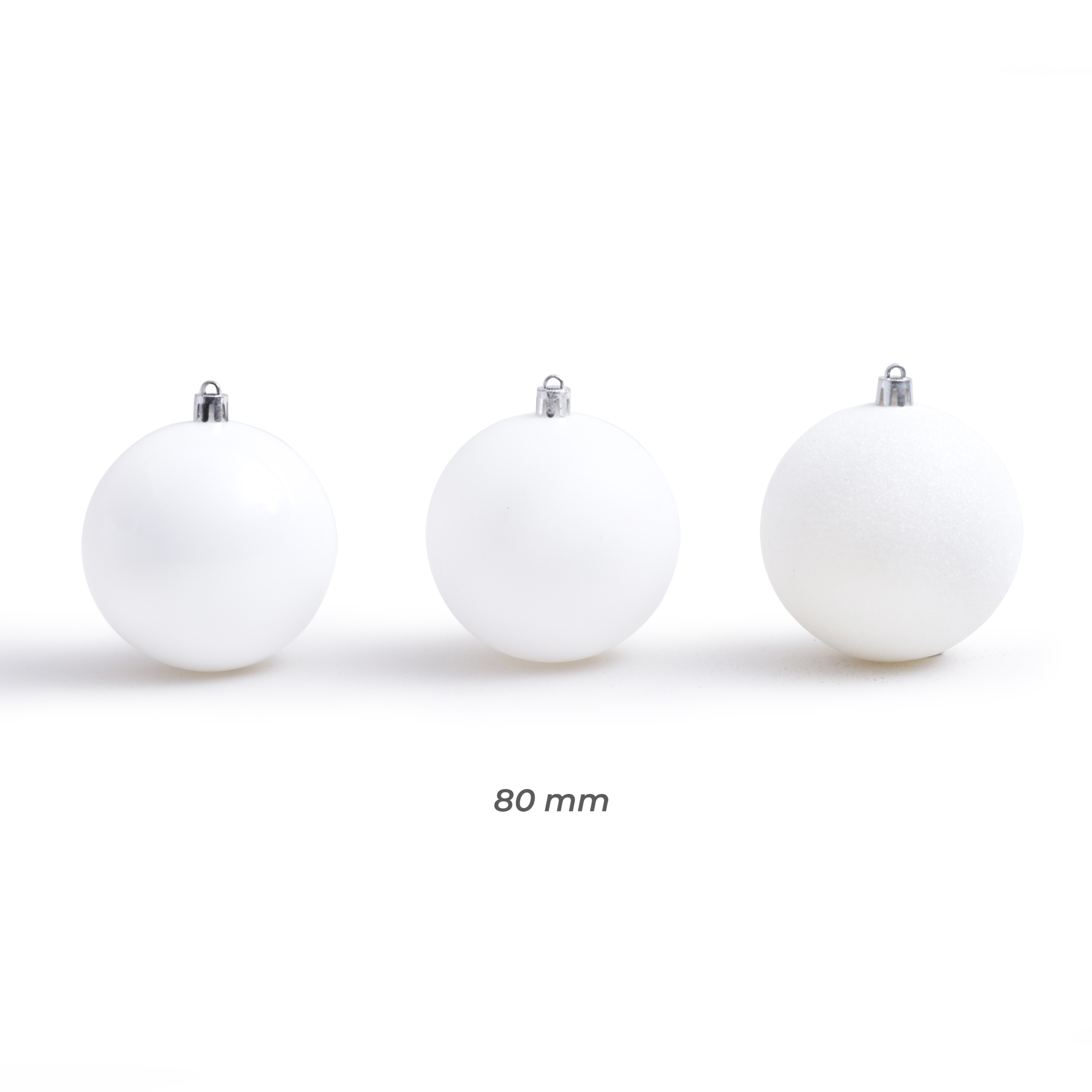 Lot de 30 boules de Noël (D80 mm) New Alpine Blanc 3