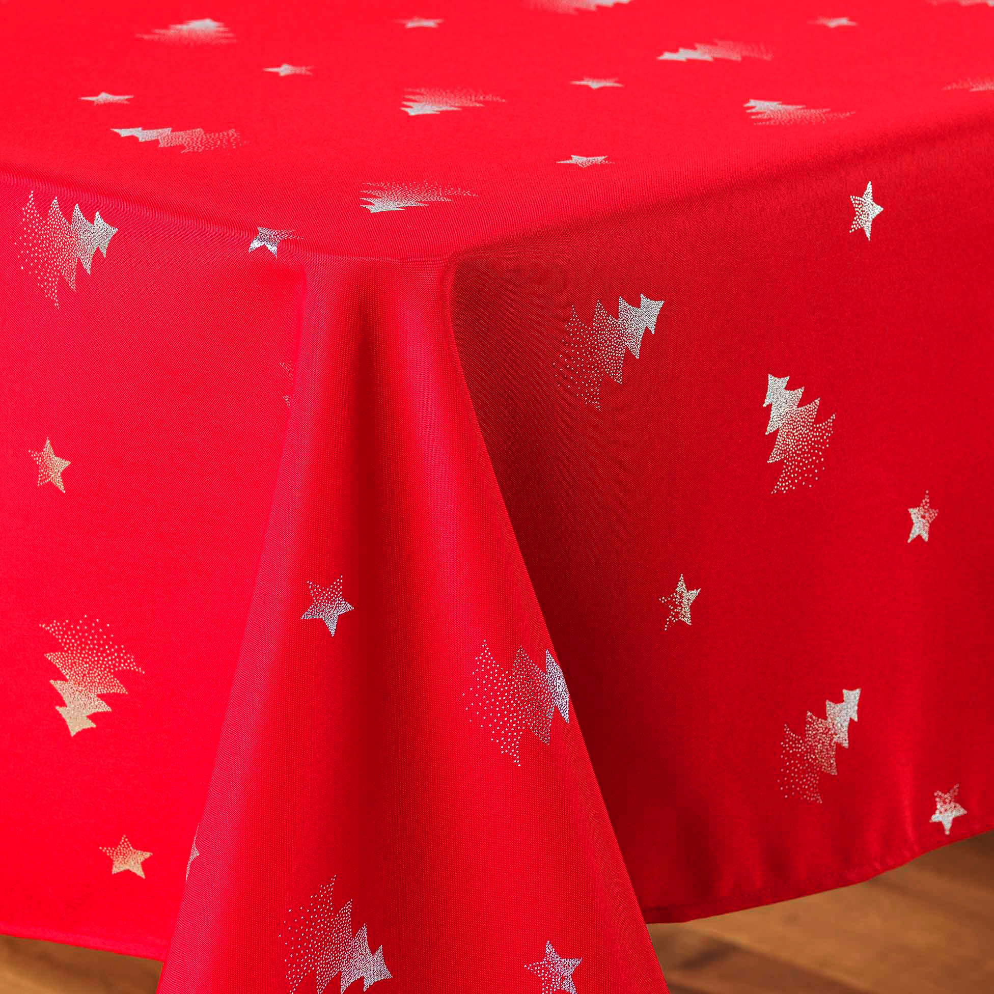 Nappe rectangulaire (L240 cm) Sapin métallisé Rouge 2