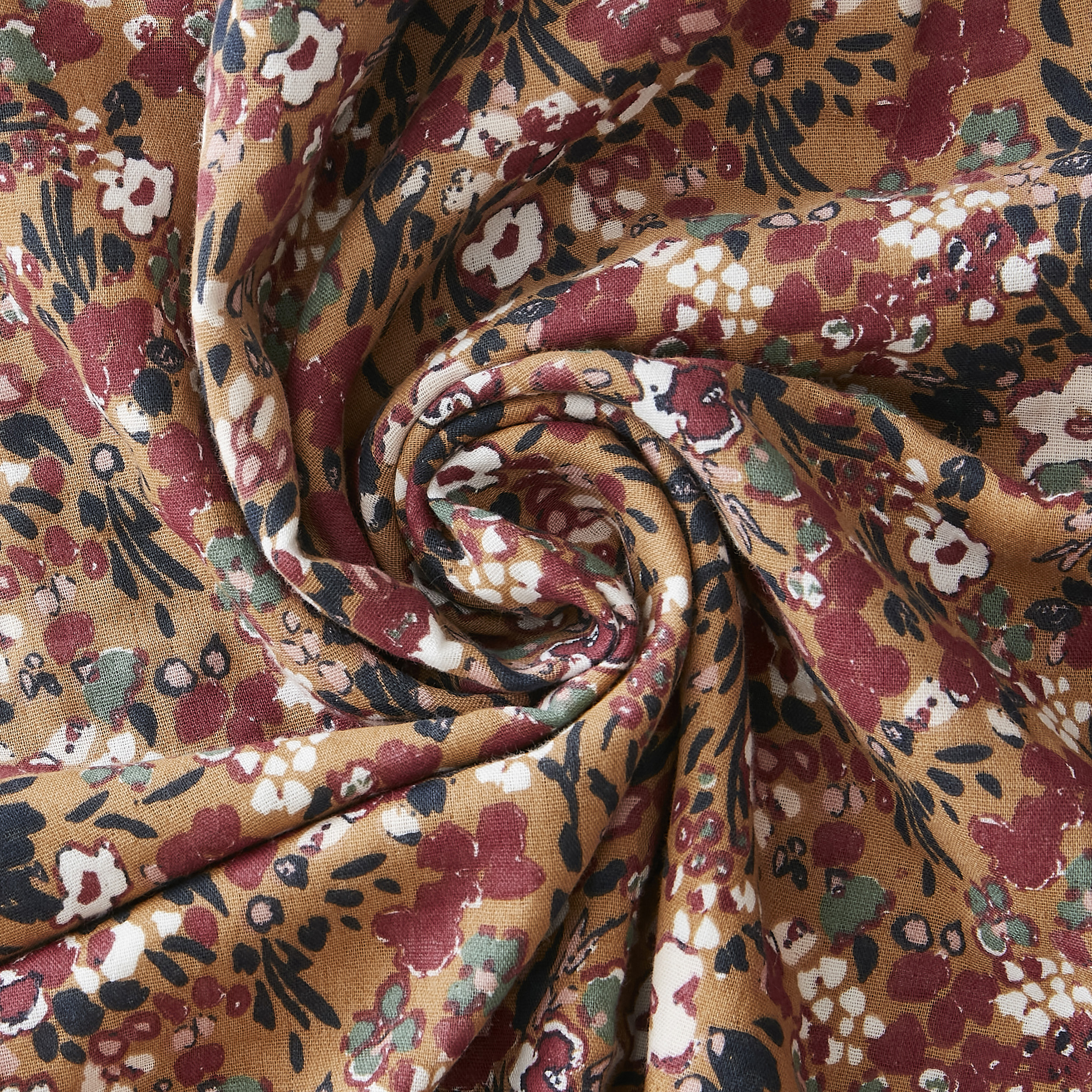 Housse de couette gaze de coton (200 cm) Constance Camel