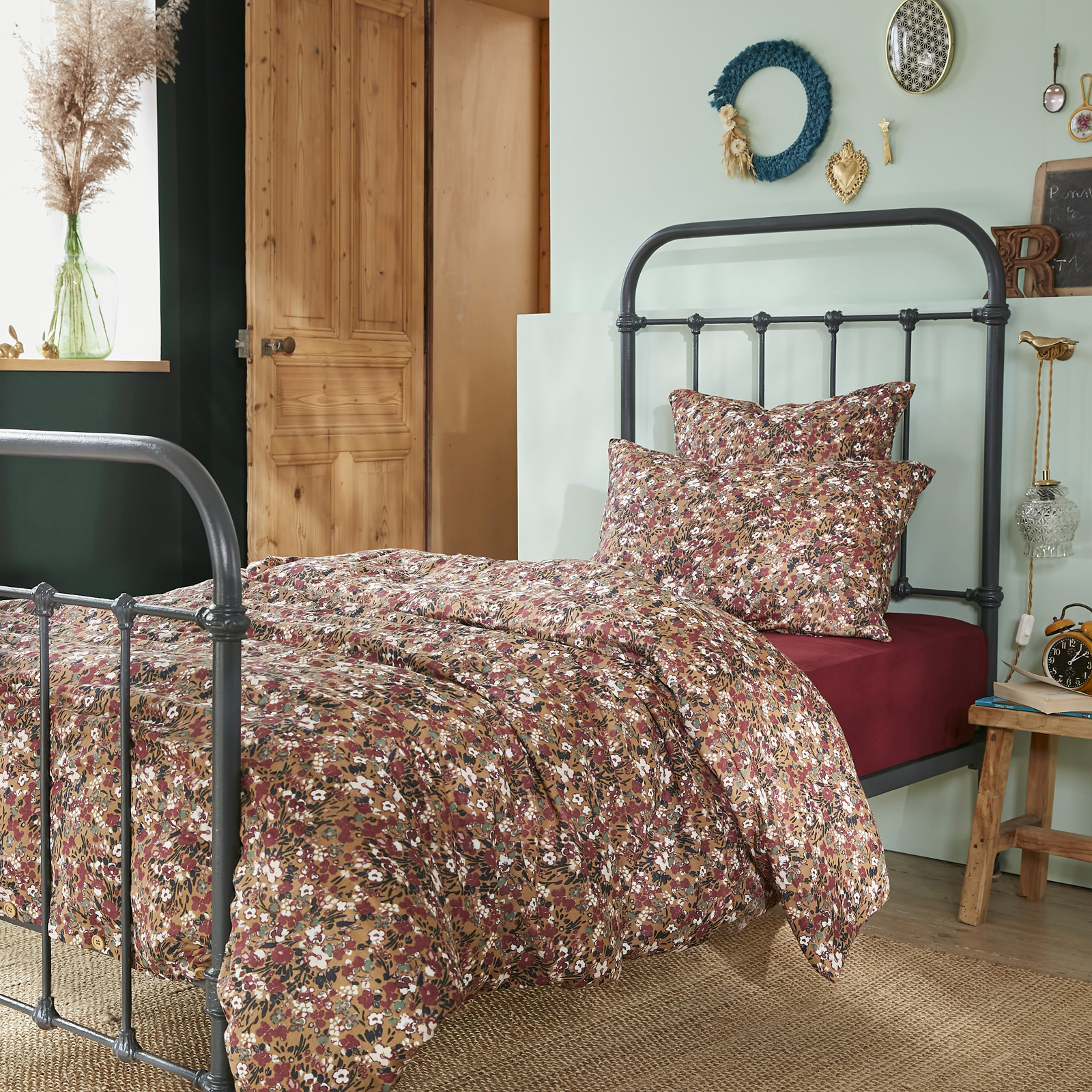 Housse de couette gaze de coton (140 cm) Constance Camel