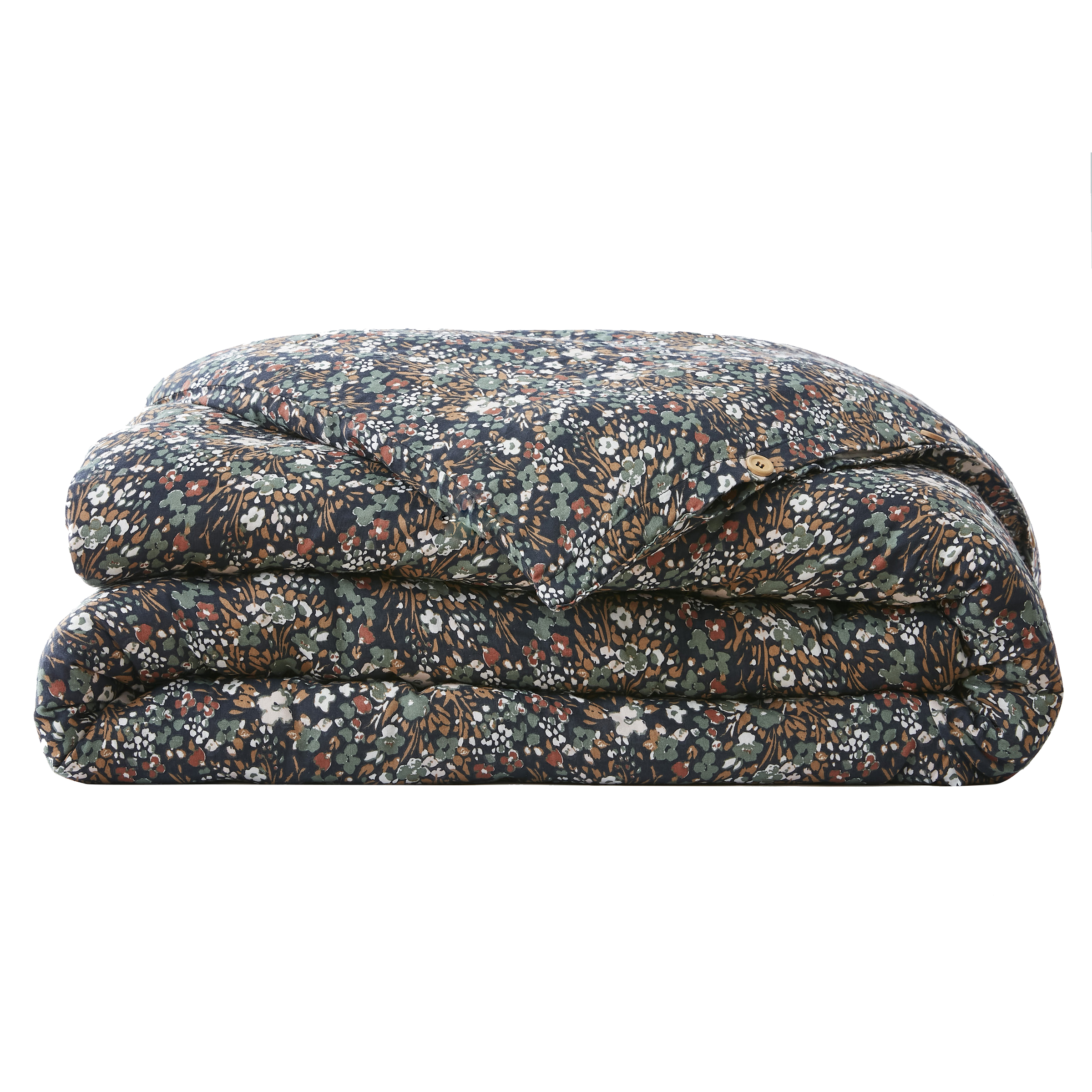 Housse de couette gaze de coton (200 cm) Constance Bleu nuit